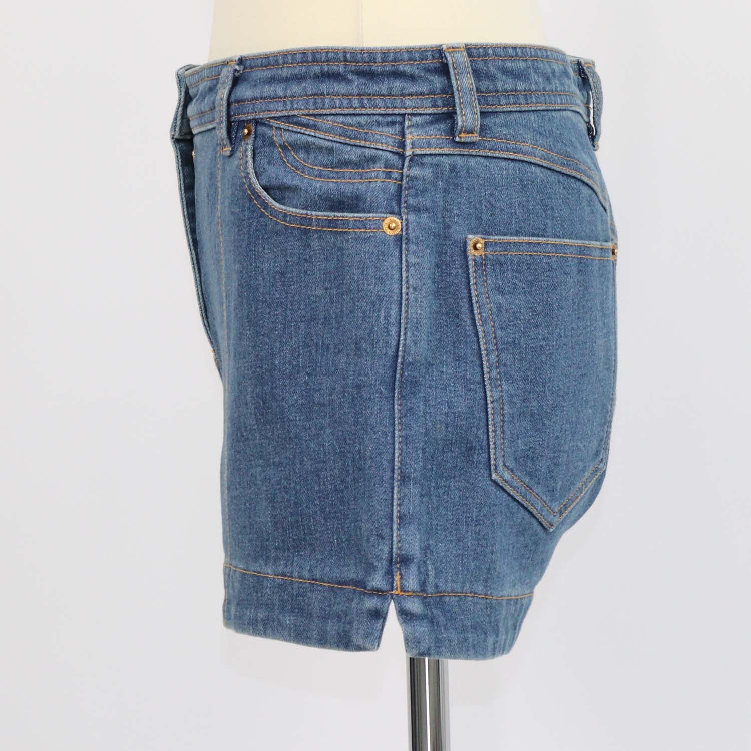 Louis Vuitton Blue Denim Mini Short
