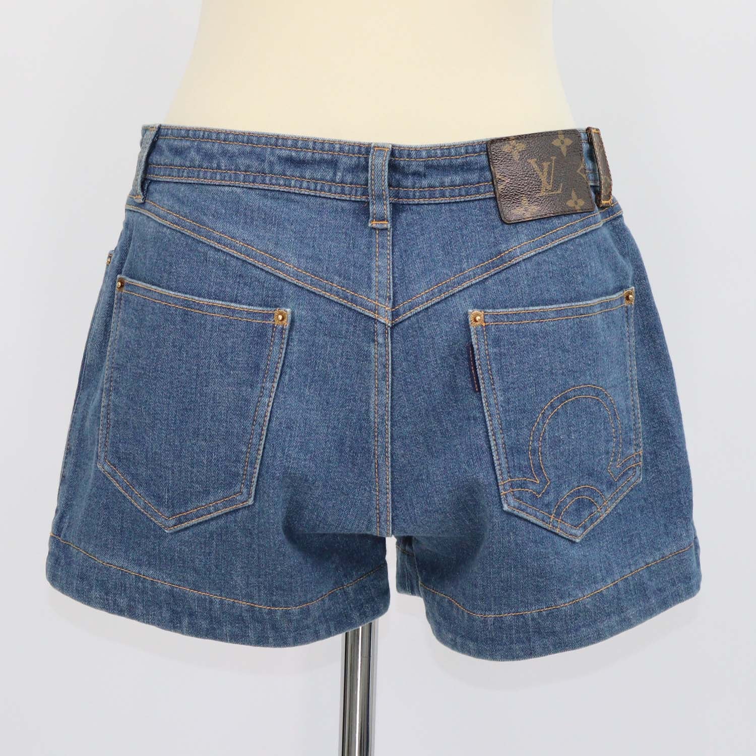 Louis Vuitton Blue Denim Mini Short