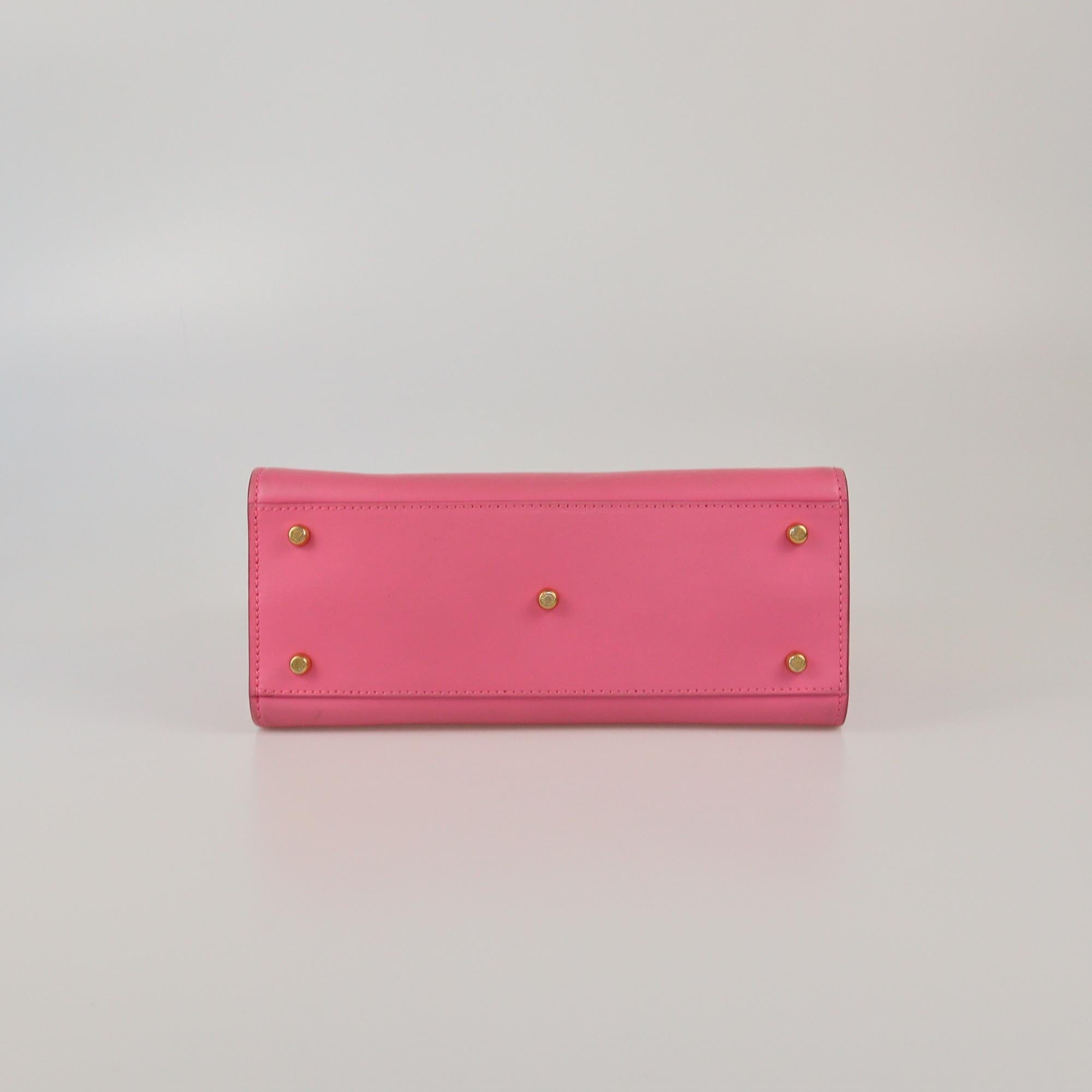 Dolce & Gabbana Pink Medium Sicily 62 Top Handle Bag Womens Dolce & Gabbana