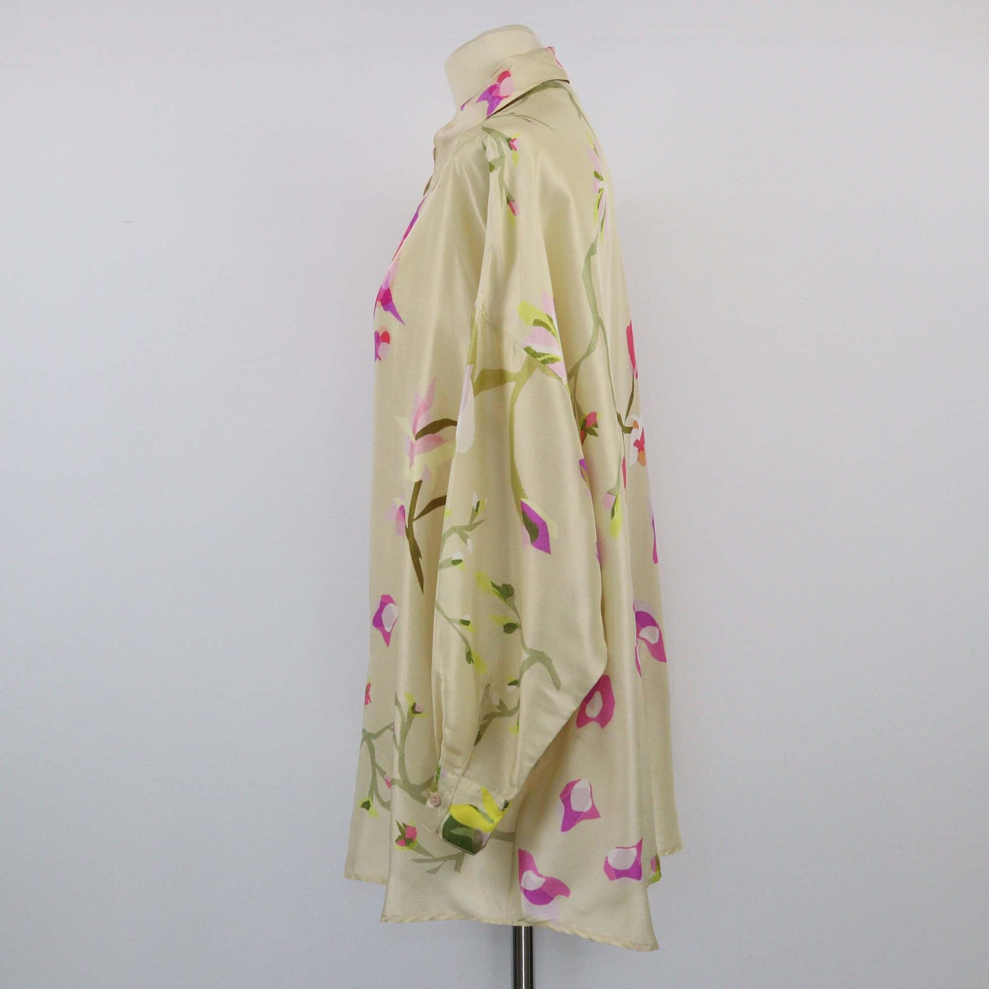 Missoni Multicolor Floral Printed Silk Longsleeve Shirt Womens Missoni