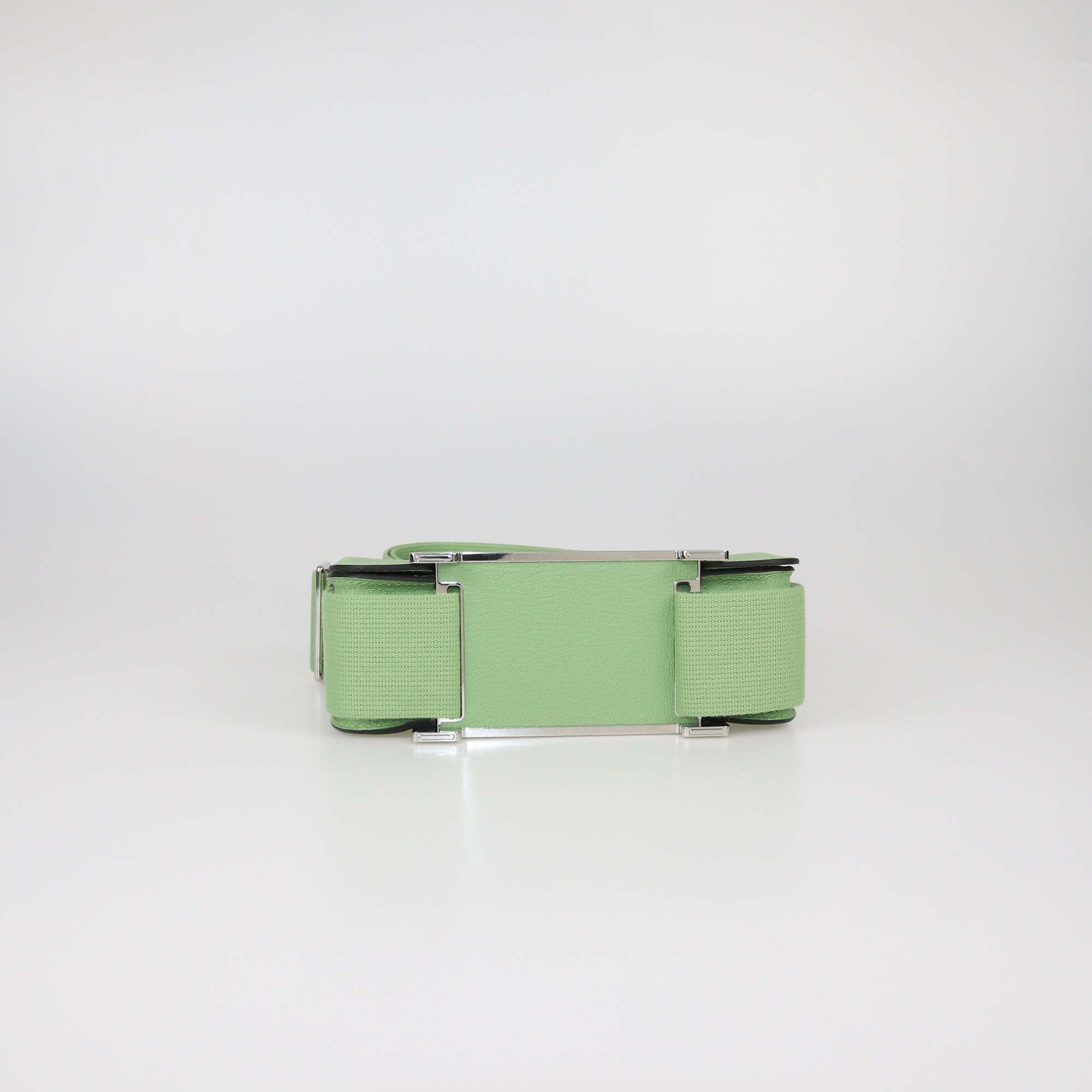 Hermes Vert Criquet Chevre Mysore Leather Geta Bag