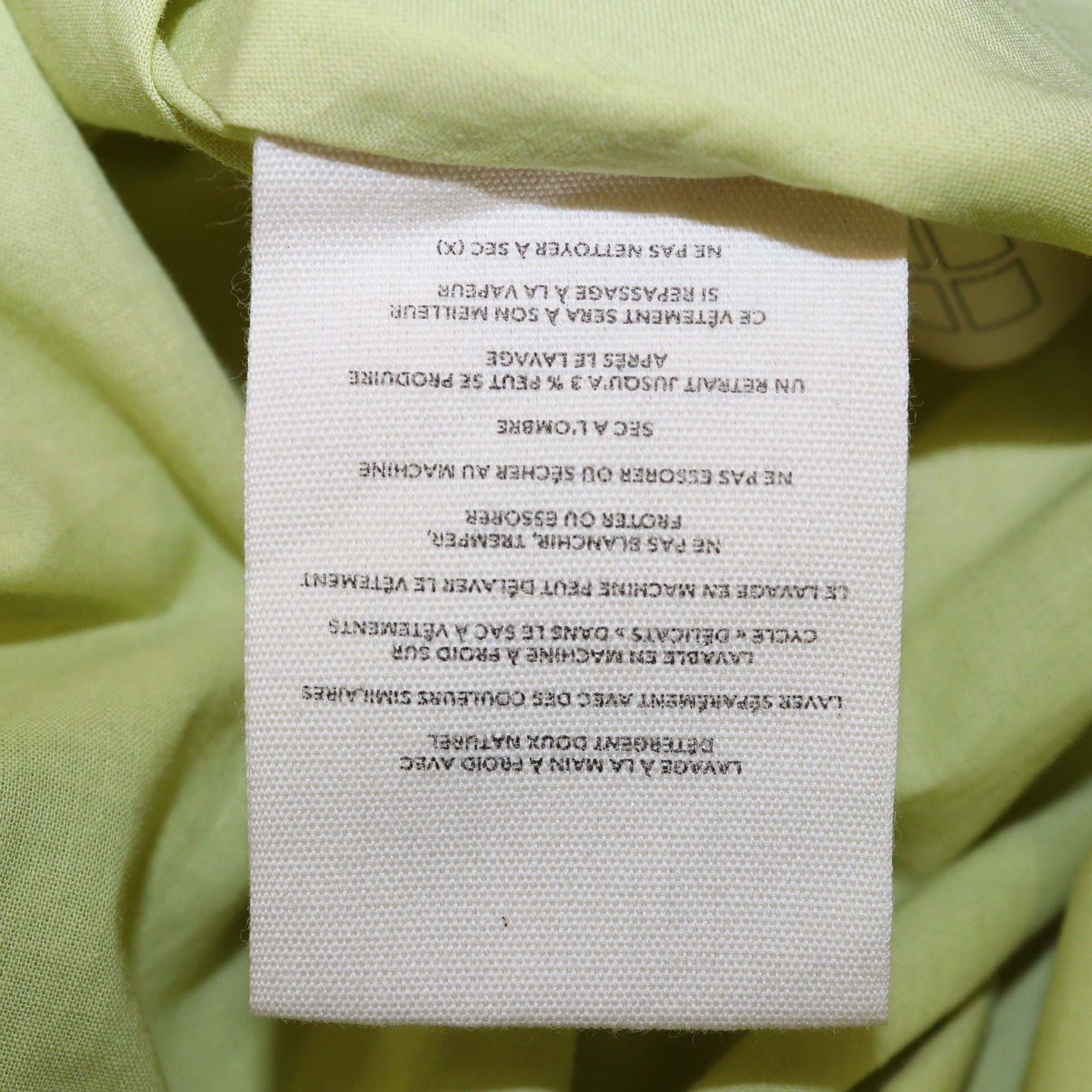 Joslin Yellow Green Cotton Puff Sleeve Lilah Embroidered Midi Dress