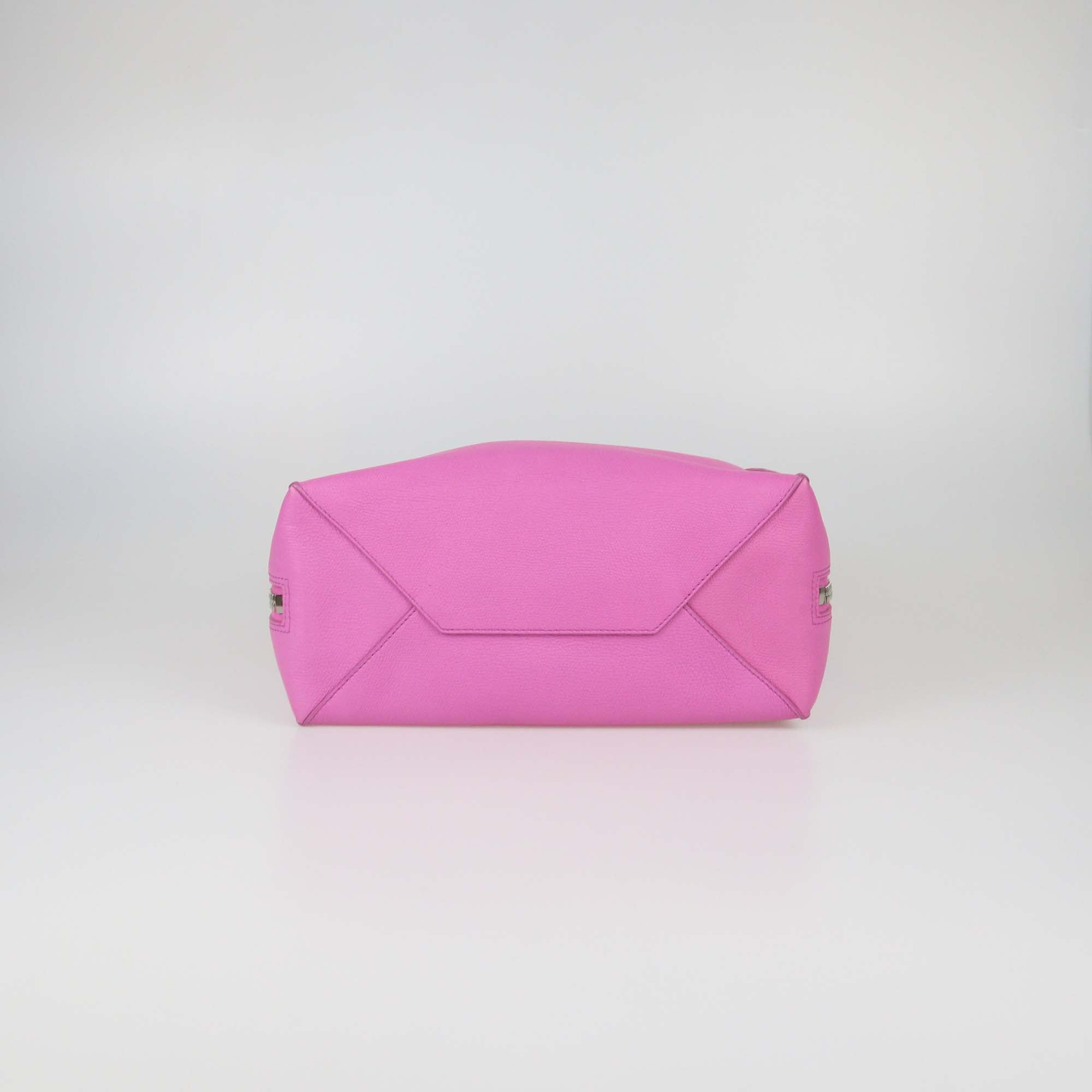 Balenciaga Pink Leather Papier A5 Side Zip Tote