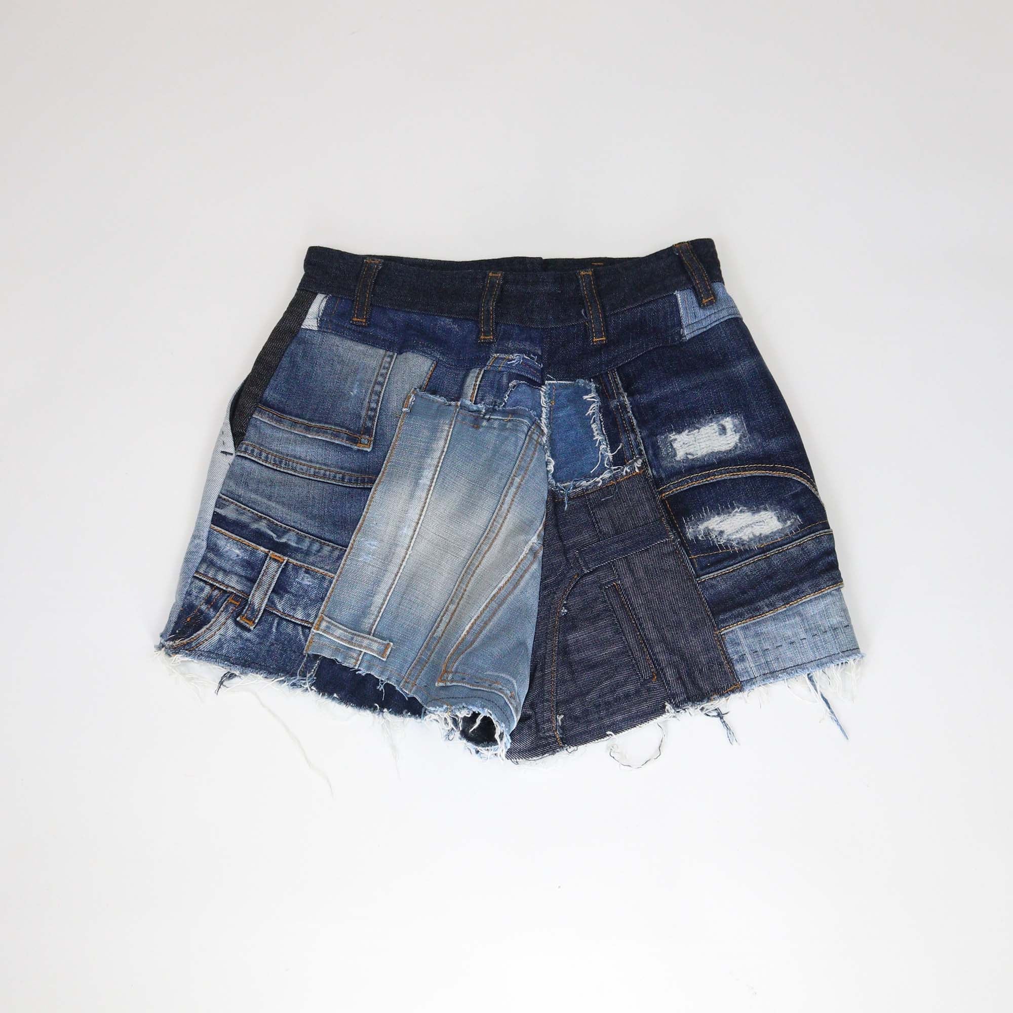Dolce & Gabbana Multicolor Denim Patchwork Short