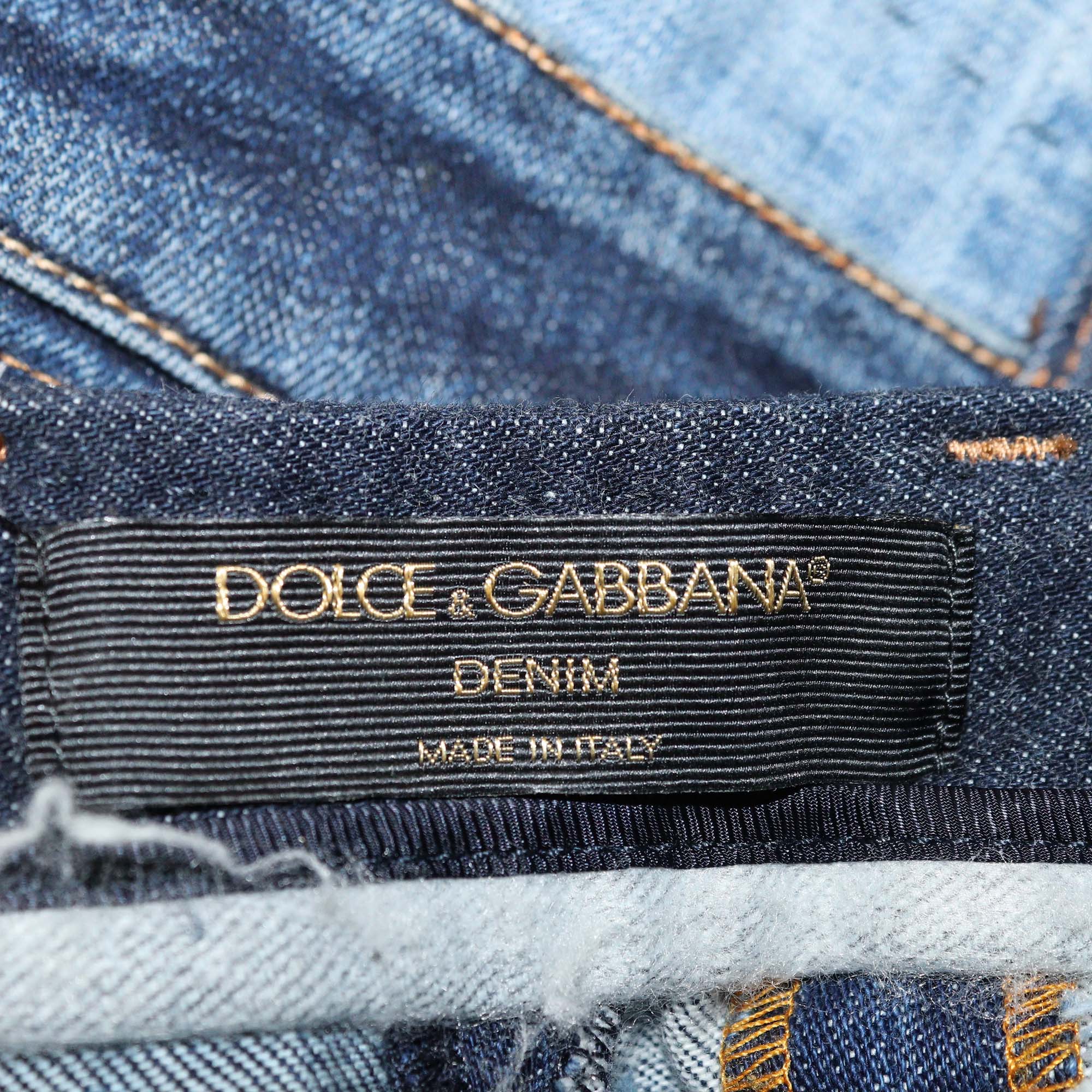 Dolce & Gabbana Multicolor Denim Patchwork Short