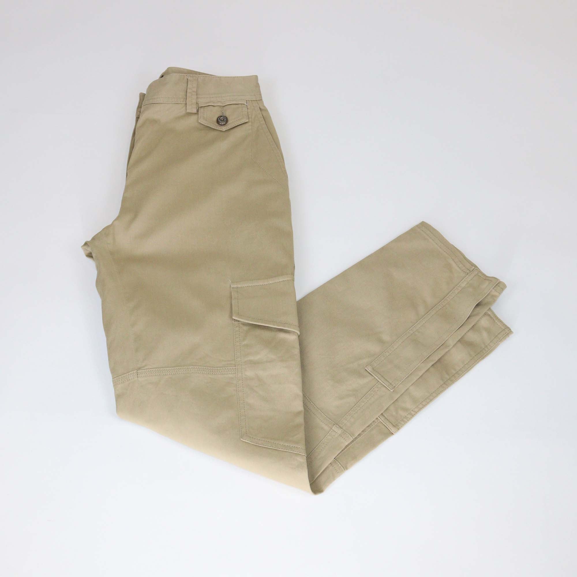 Dolce & Gabbana Beige Cotton Button Cargo Pants