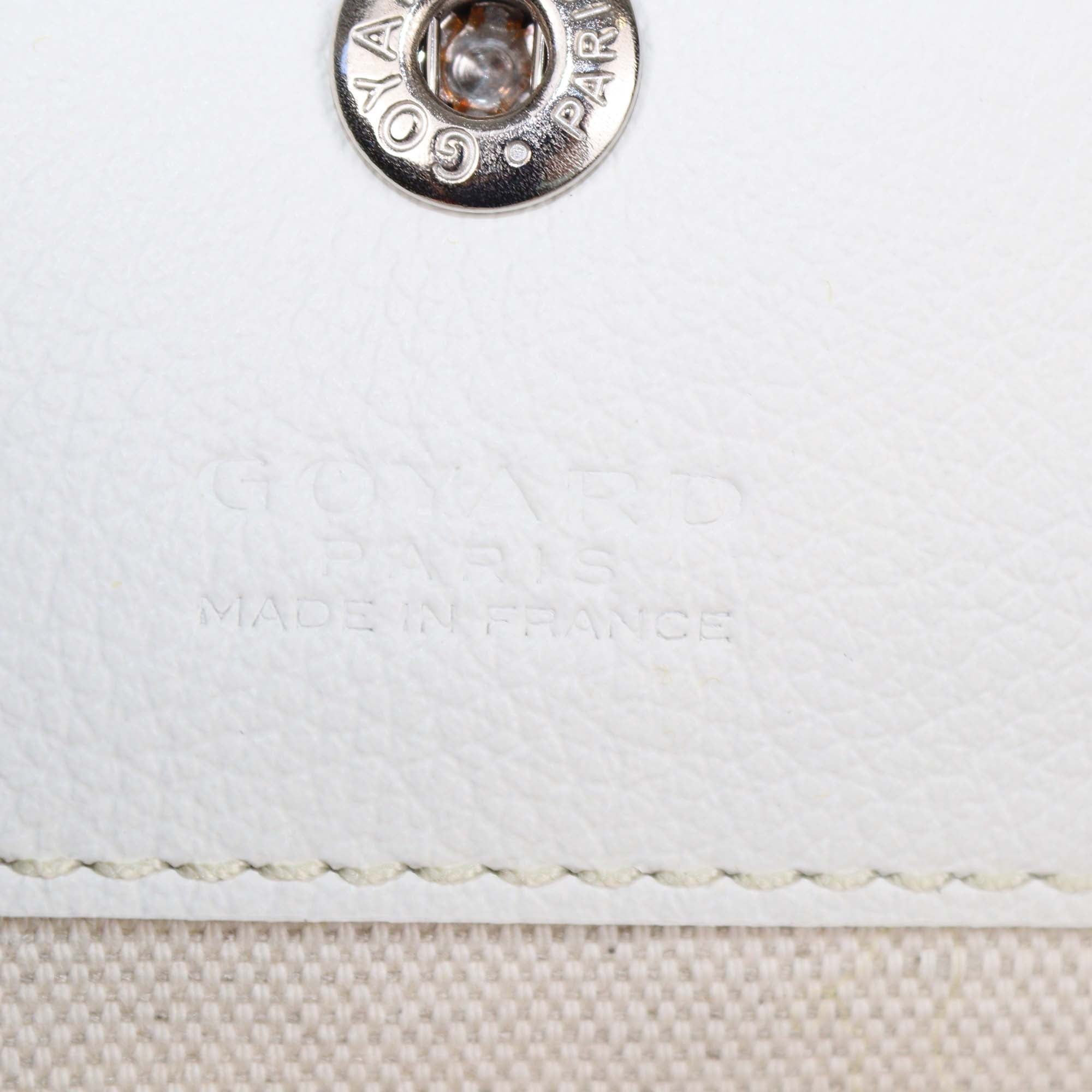 Goyard White Goyardine Coated Canvas Saint Louis GM Tote