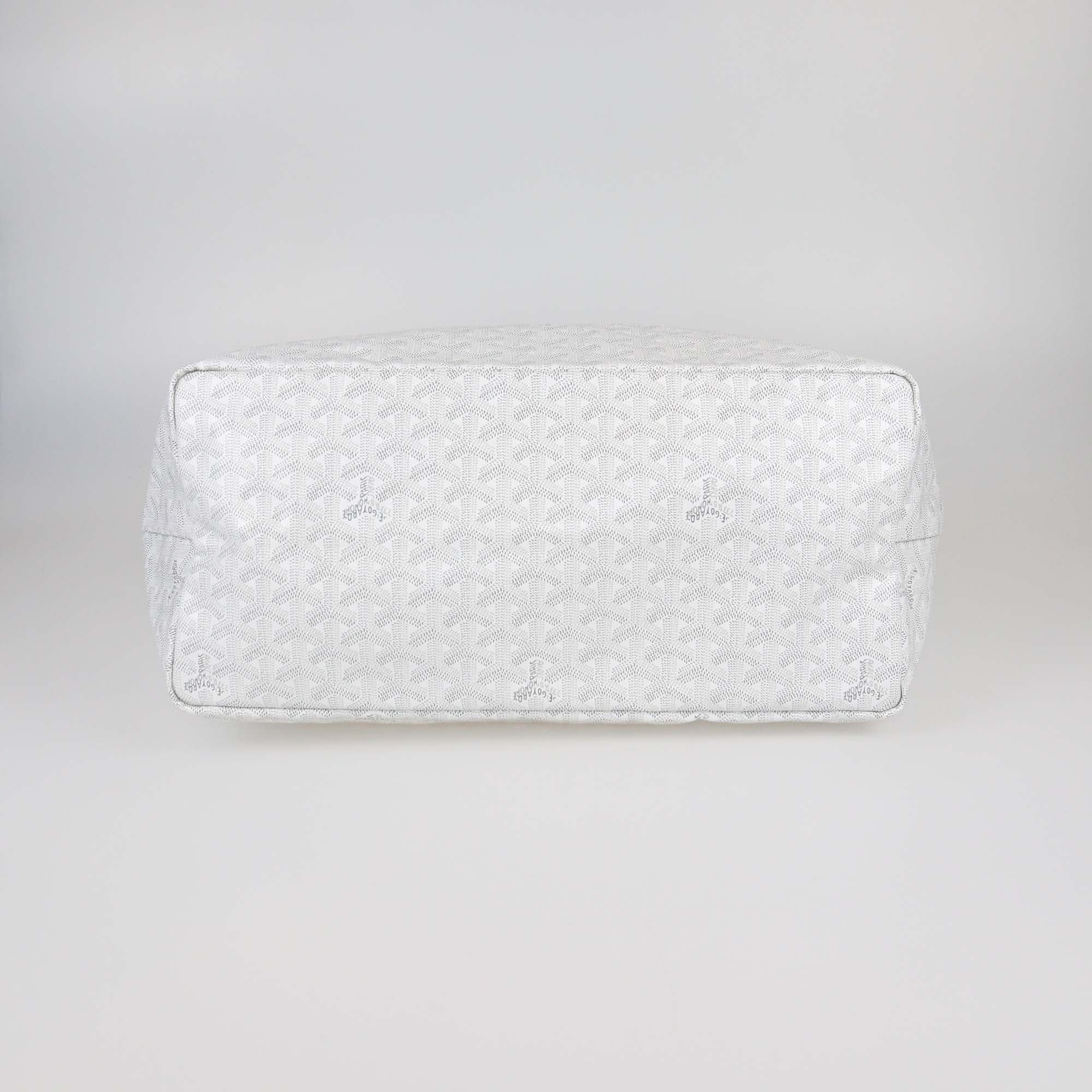 Goyard White Goyardine Coated Canvas Saint Louis GM Tote
