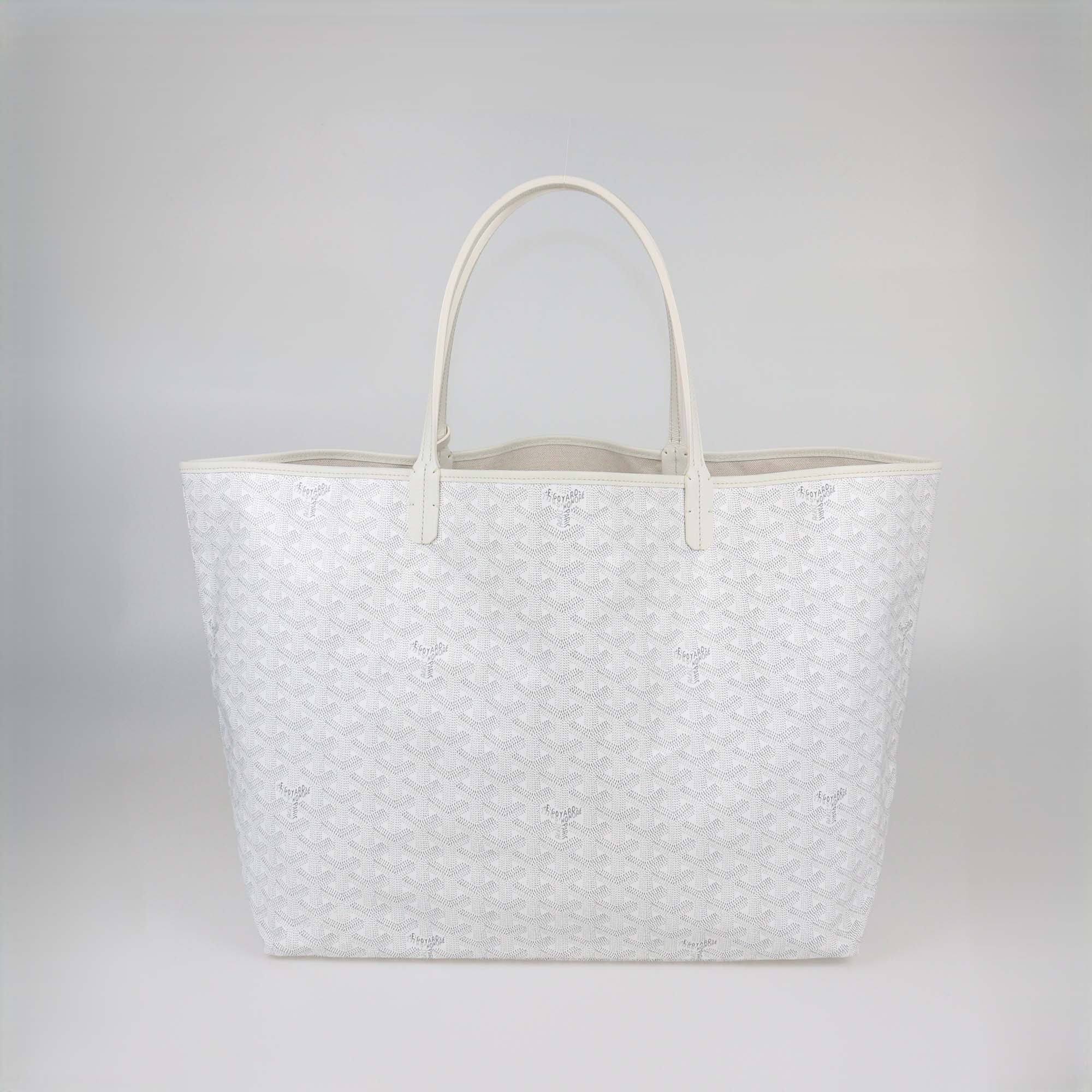 Goyard White Goyardine Coated Canvas Saint Louis GM Tote