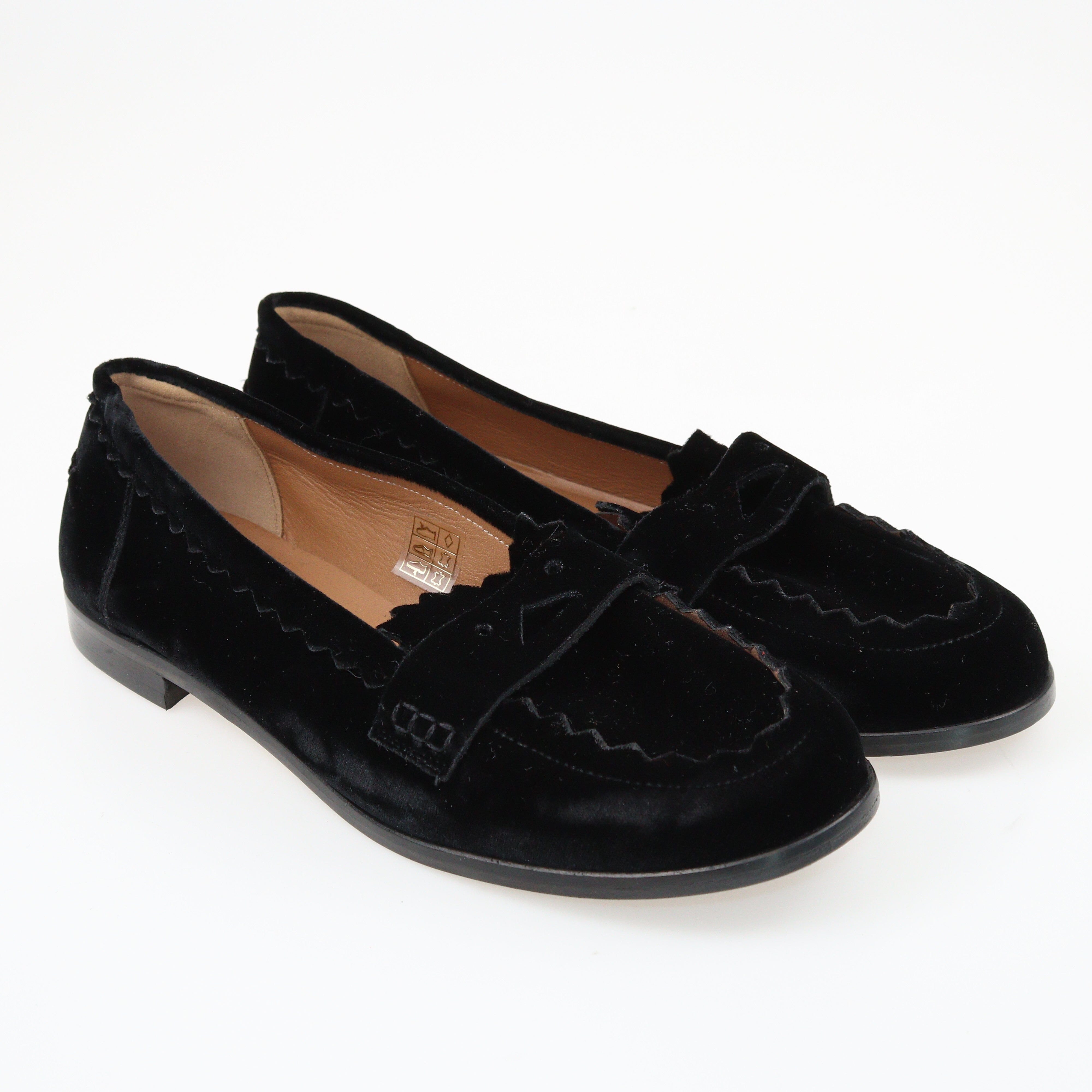 Black Shape Trim Flats Shoes emporio armani 