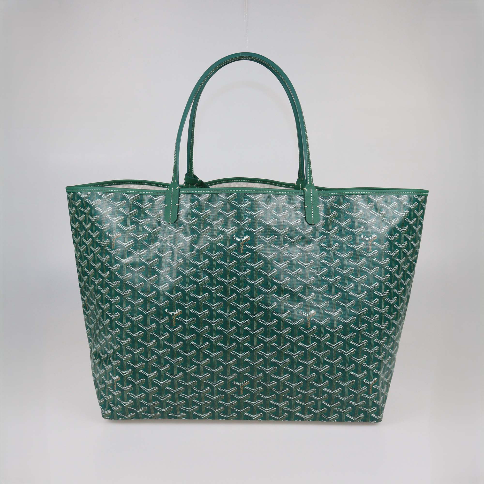 Goyard Green Goyardine Coated Canvas Saint Louis GM Tote