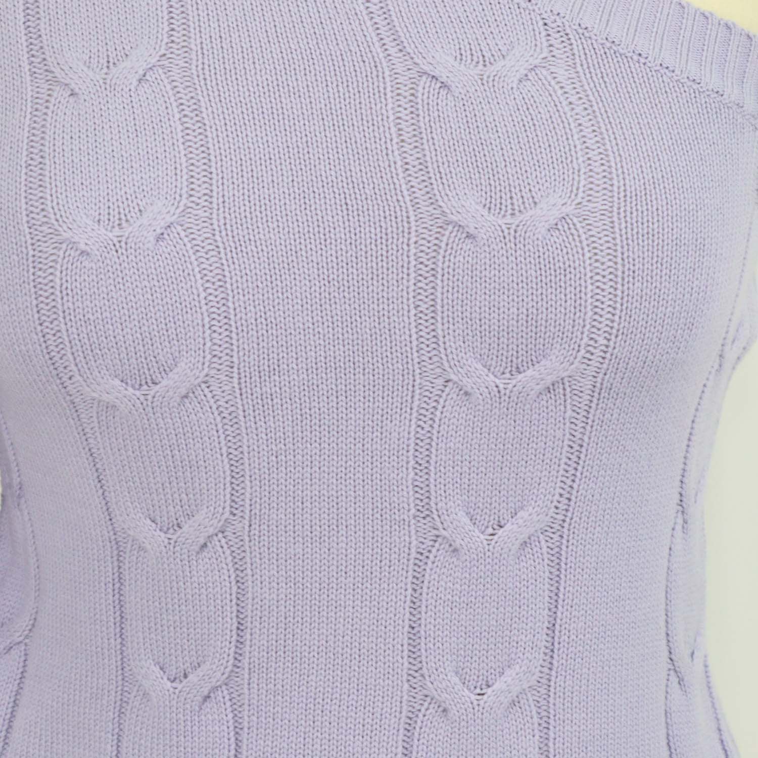 Izaak Azanei Purple Blend Wool Embellished Single Shoulder Sleeve Top