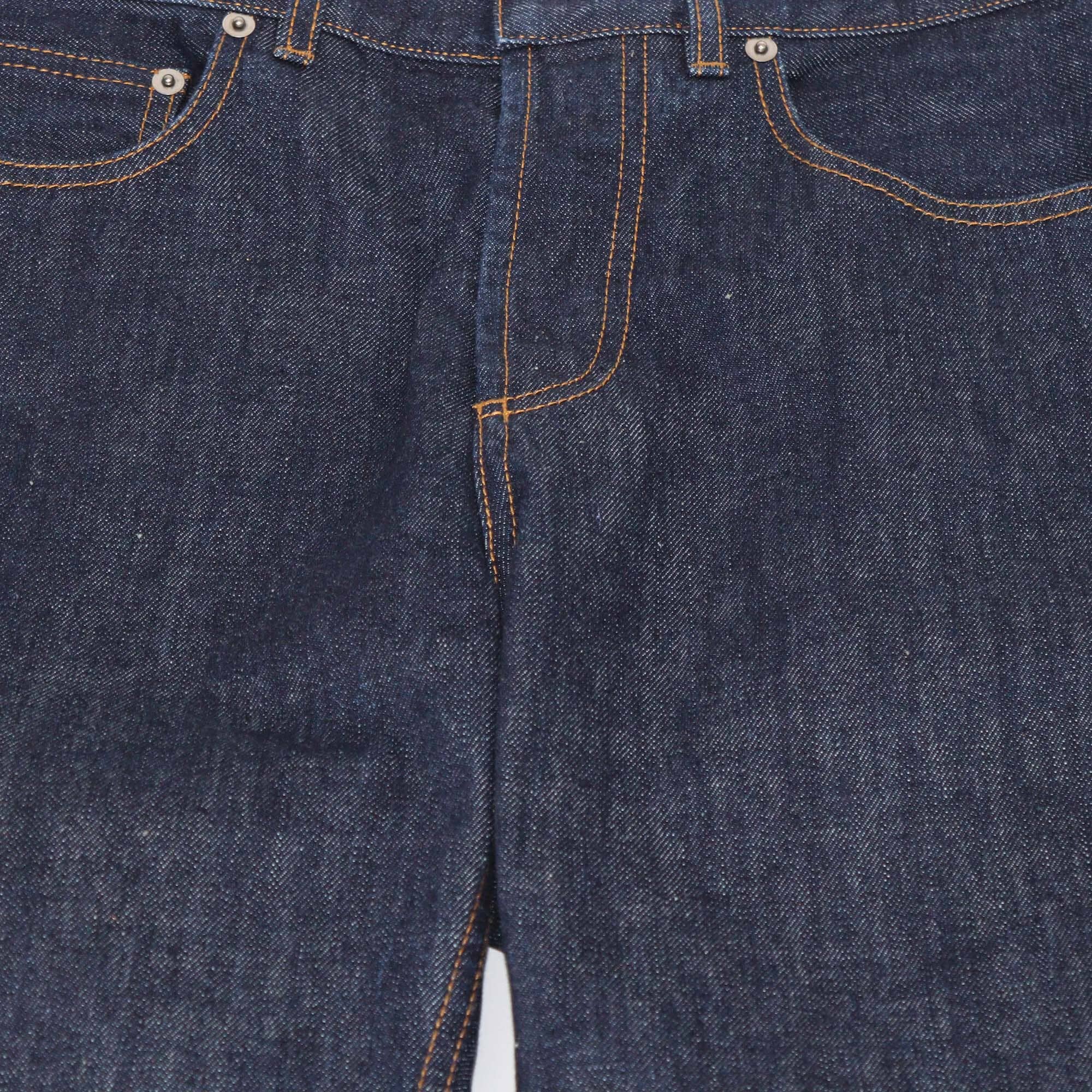 Christian Dior Deep Blue Denim D01 Boyfriend Jeans Womens Christian Dior
