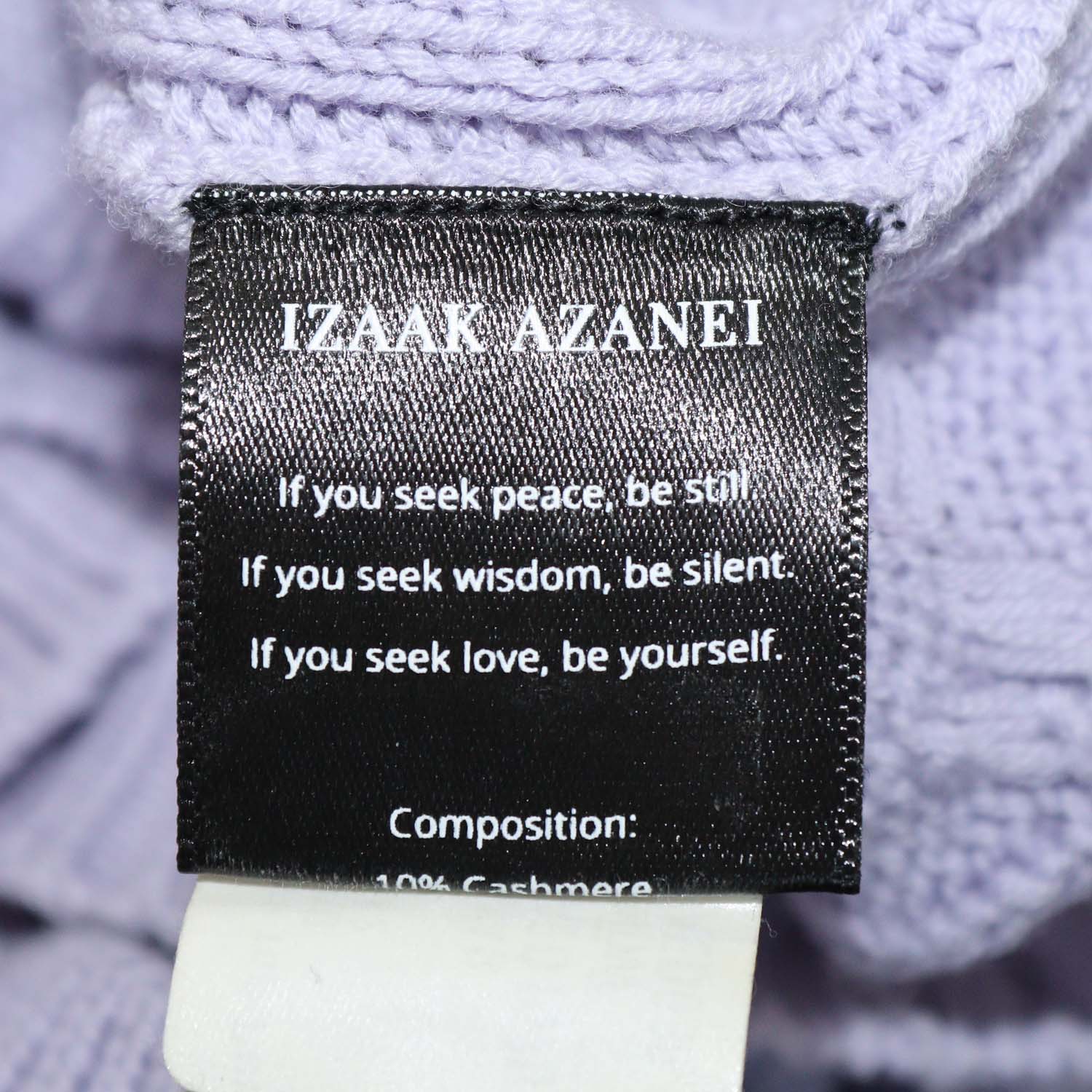 Izaak Azanei Purple Blend Wool Embellished Single Shoulder Sleeve Top