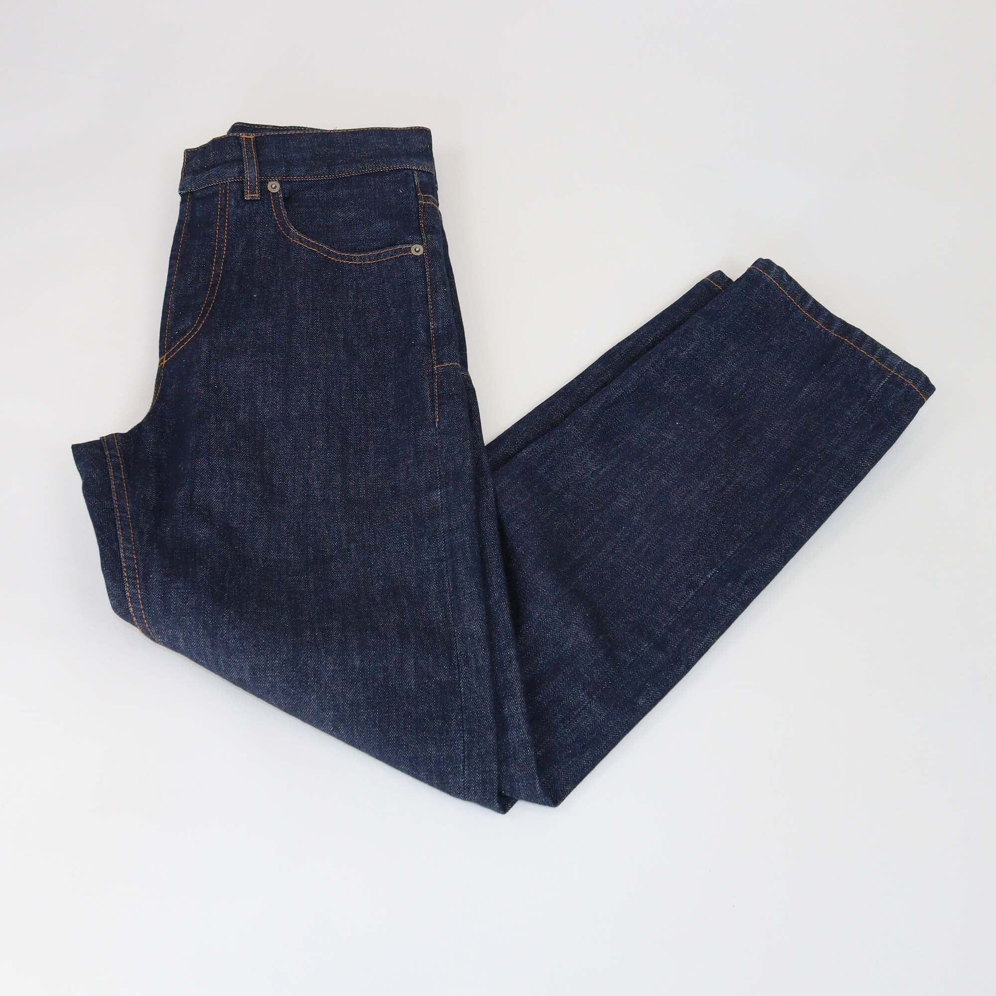 Christian Dior Deep Blue Denim D01 Boyfriend Jeans Womens Christian Dior