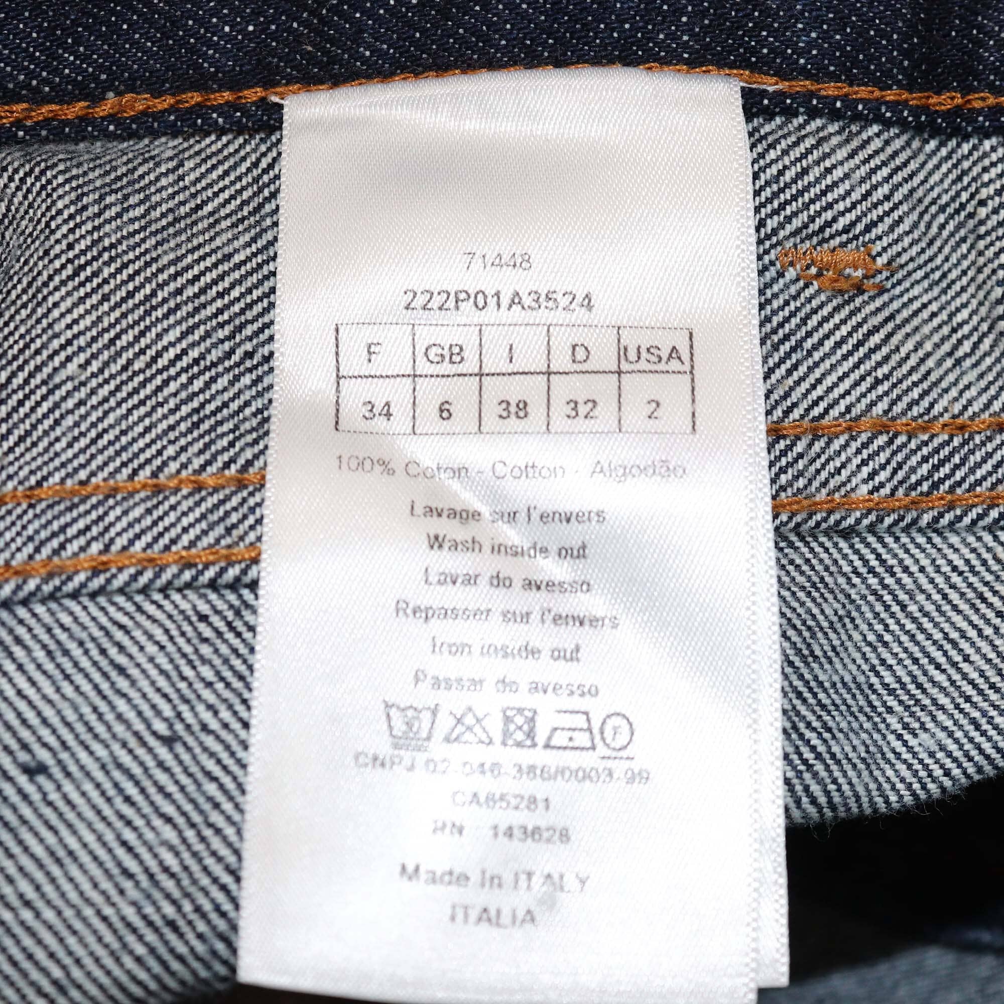 Christian Dior Deep Blue Denim D01 Boyfriend Jeans Womens Christian Dior
