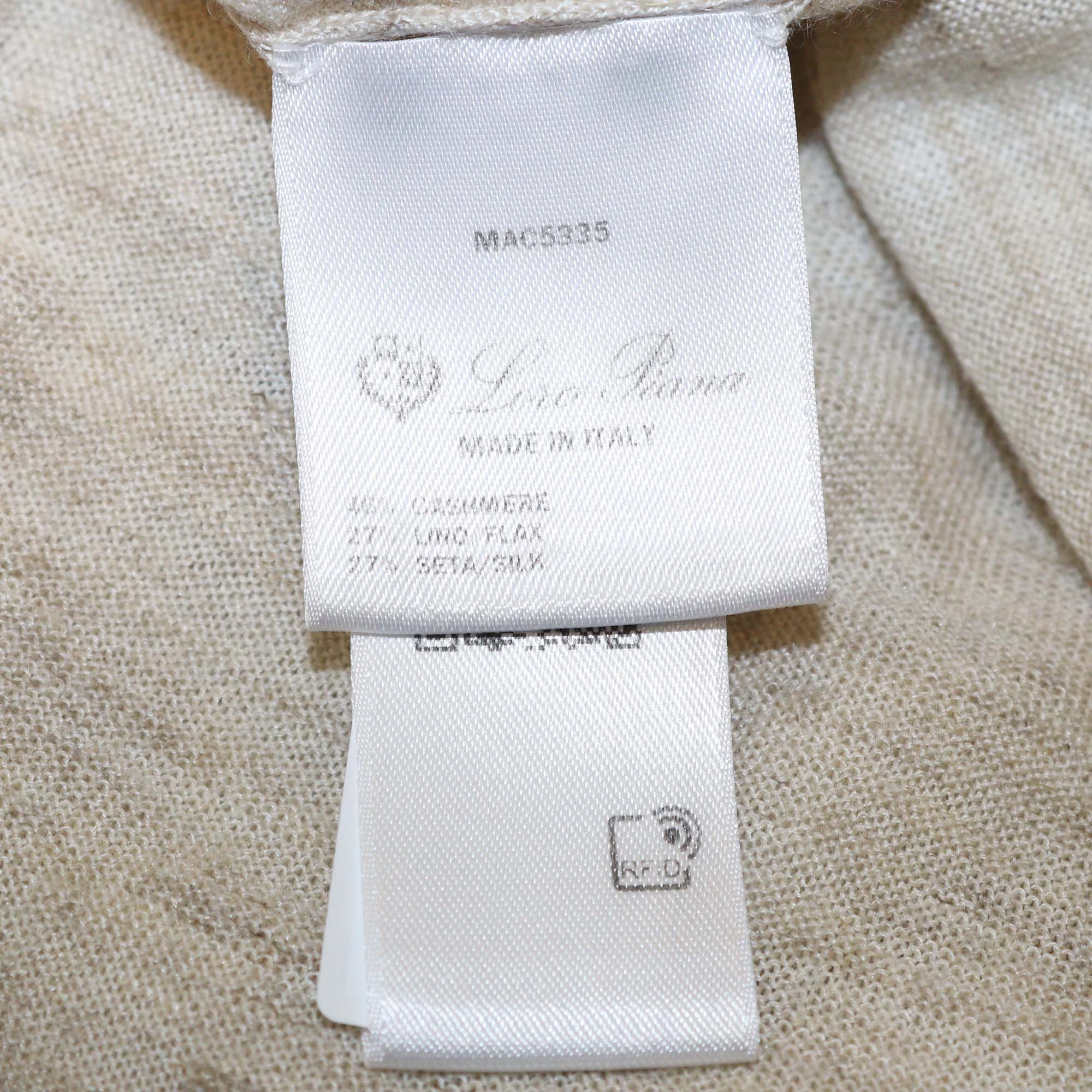 Loro Piana Demy Brown Cashmere Silk Blend Cocooning Tunic Top & Trousers Set