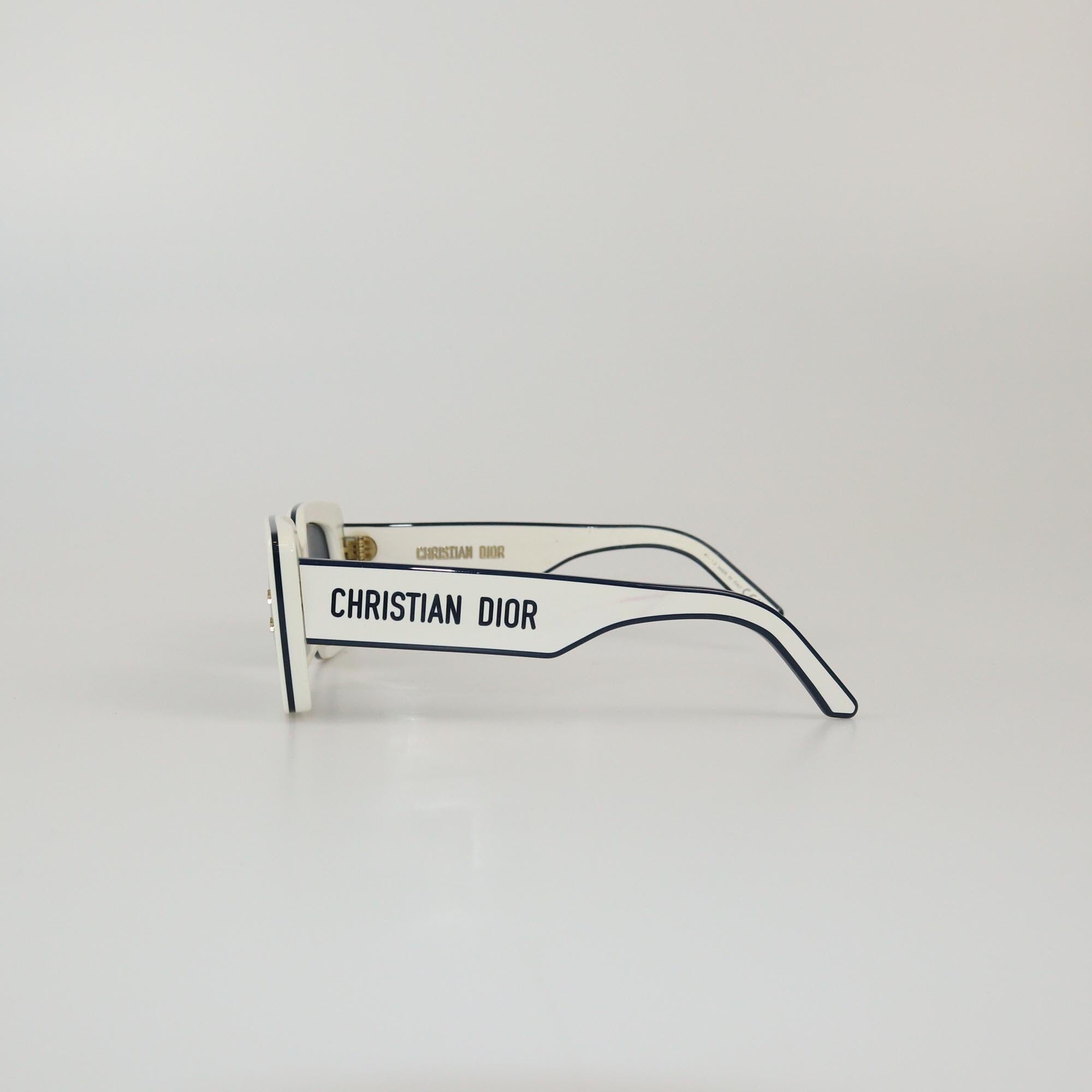 Christian Dior White/Navy Blue DiorPacific S1U Sunglasses Womens Christian Dior