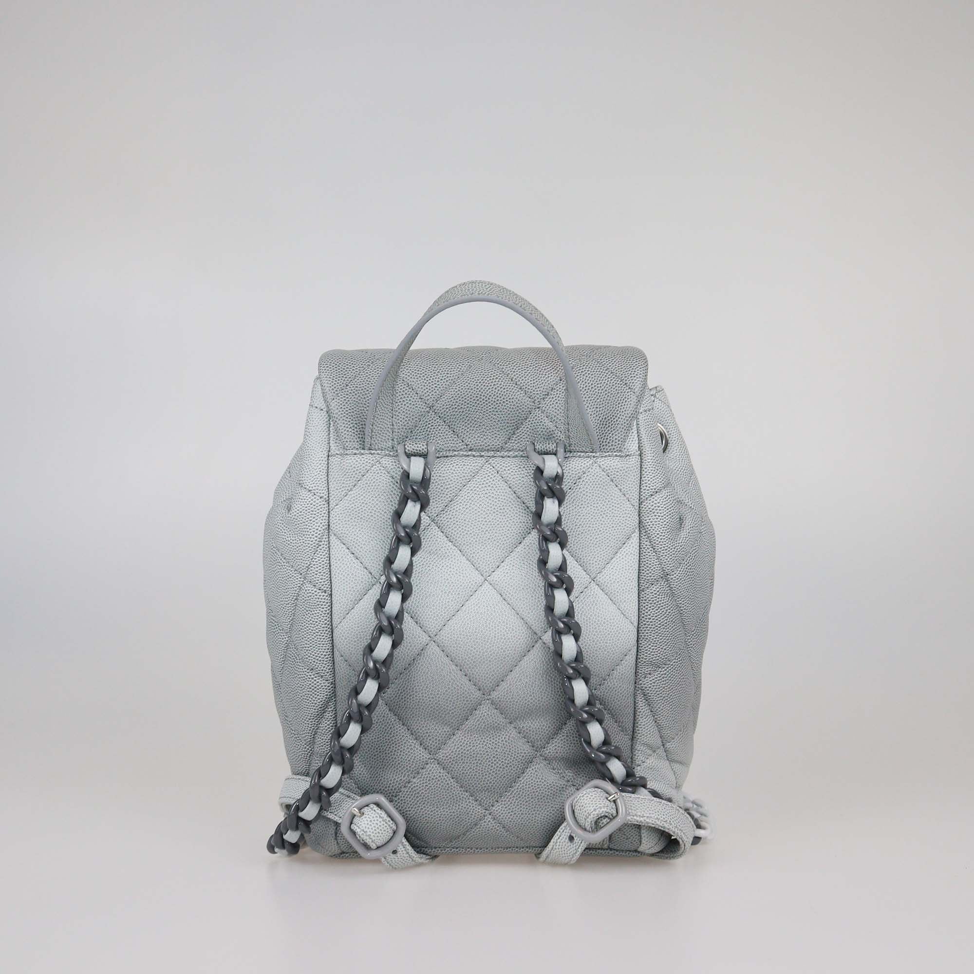 Chanel Grey Ombre Quilted Caviar Leather My Everything Backpack