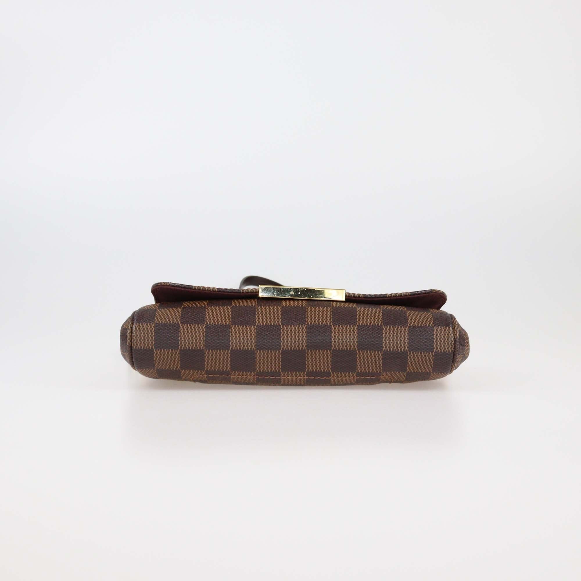 Louis Vuitton Damier Ebene Canvas Favorite PM Bag Womens Louis Vuitton