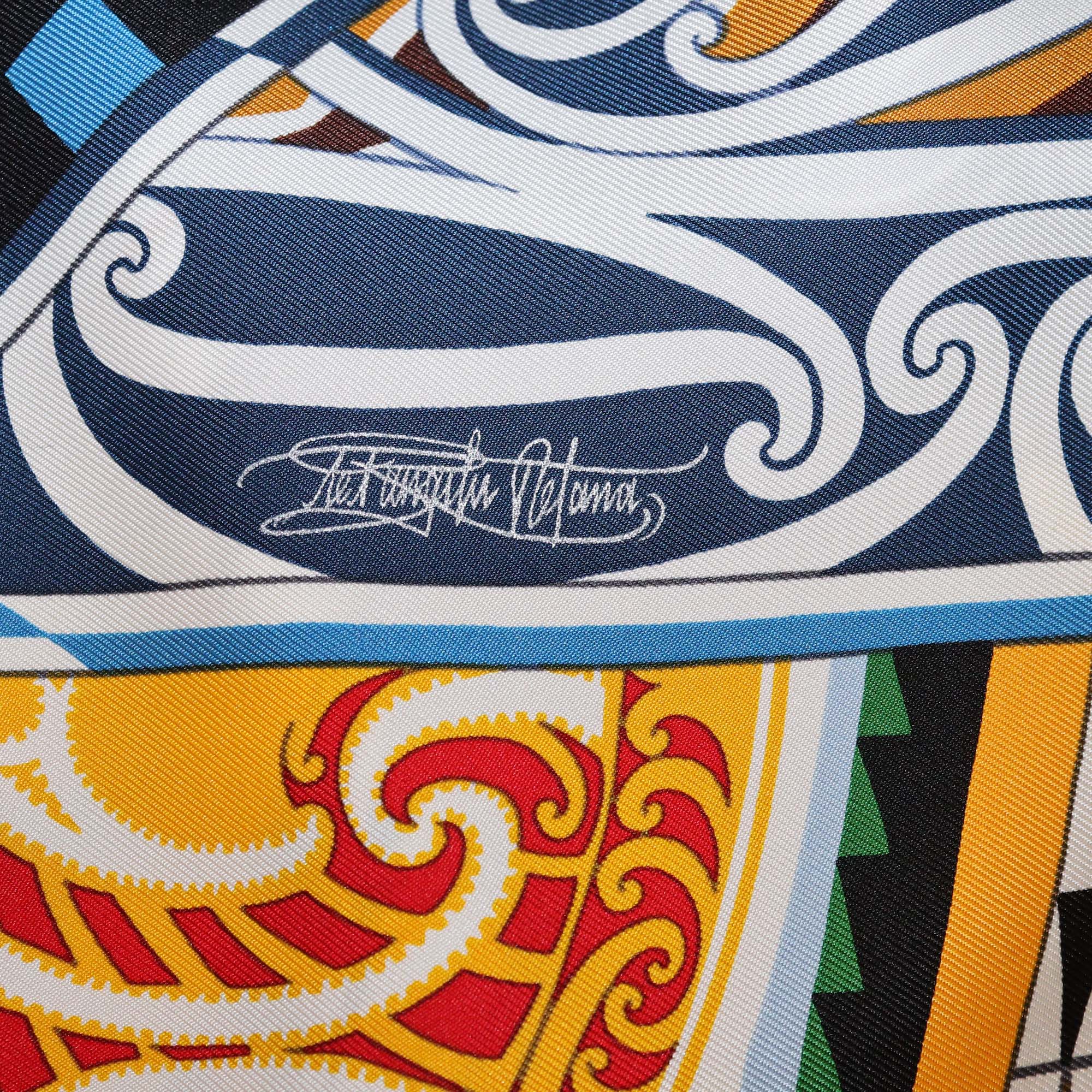 Hermes Multicolor Silk kawa Ora Scarf 90