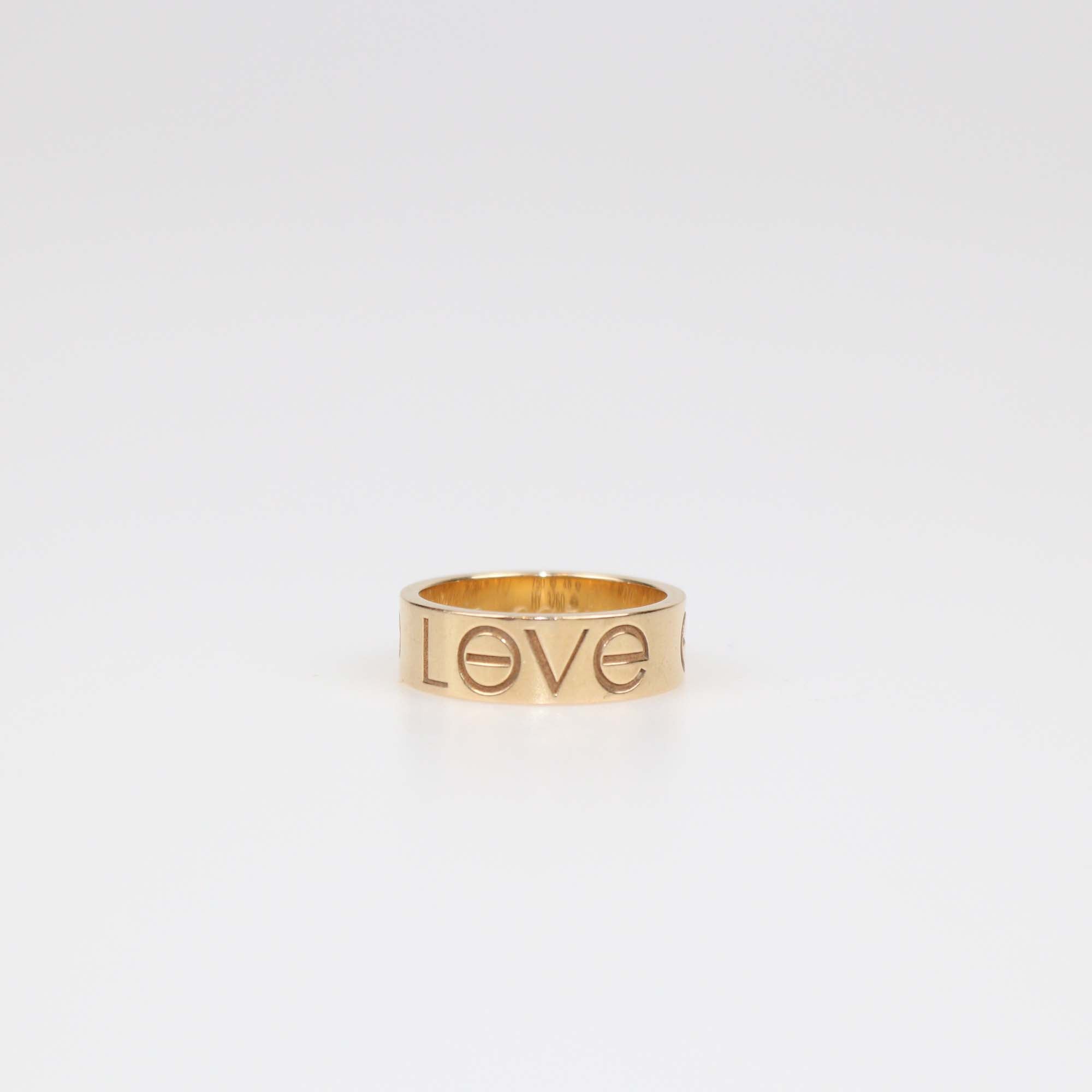 Cartier Love 18K Rose Gold Band Ring Size 48