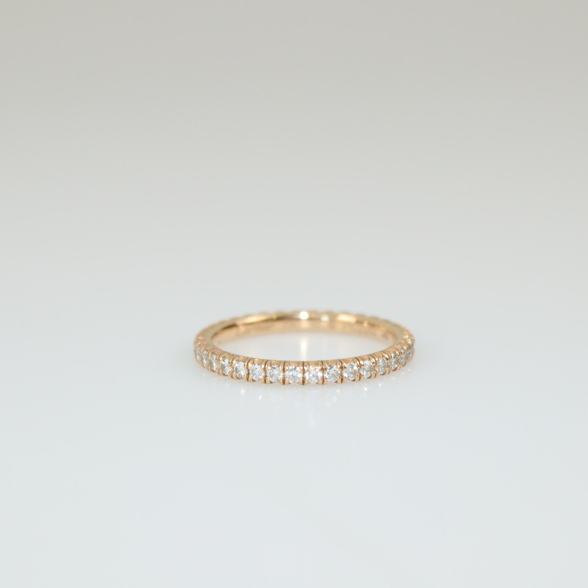 Cartier Etincelle de Cartier Eternity 18K Rose Gold Diamond Wedding Ring Size 50 Womens Cartier