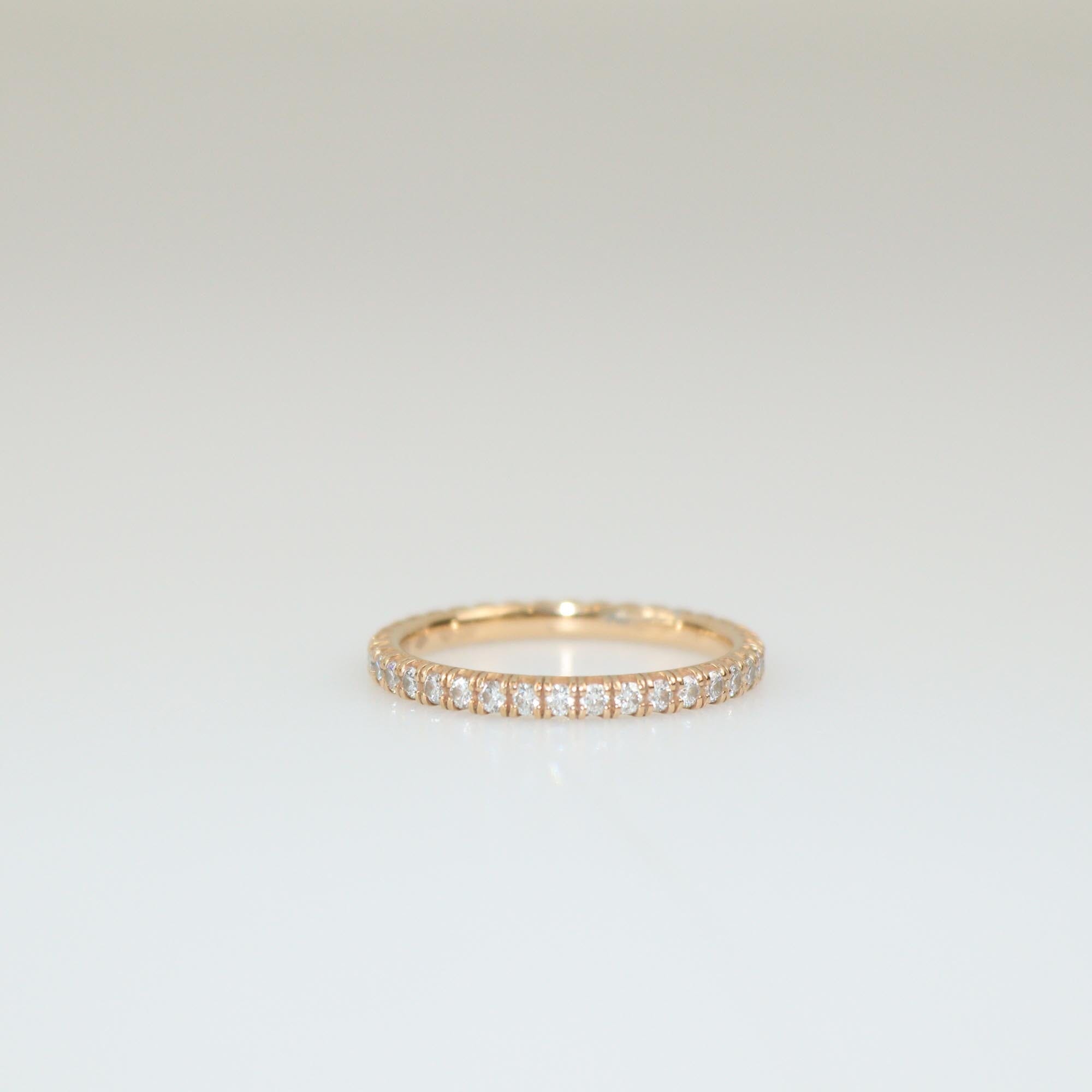 Cartier Etincelle de Cartier Eternity 18K Rose Gold Diamond Wedding Ring Size 50 Womens Cartier