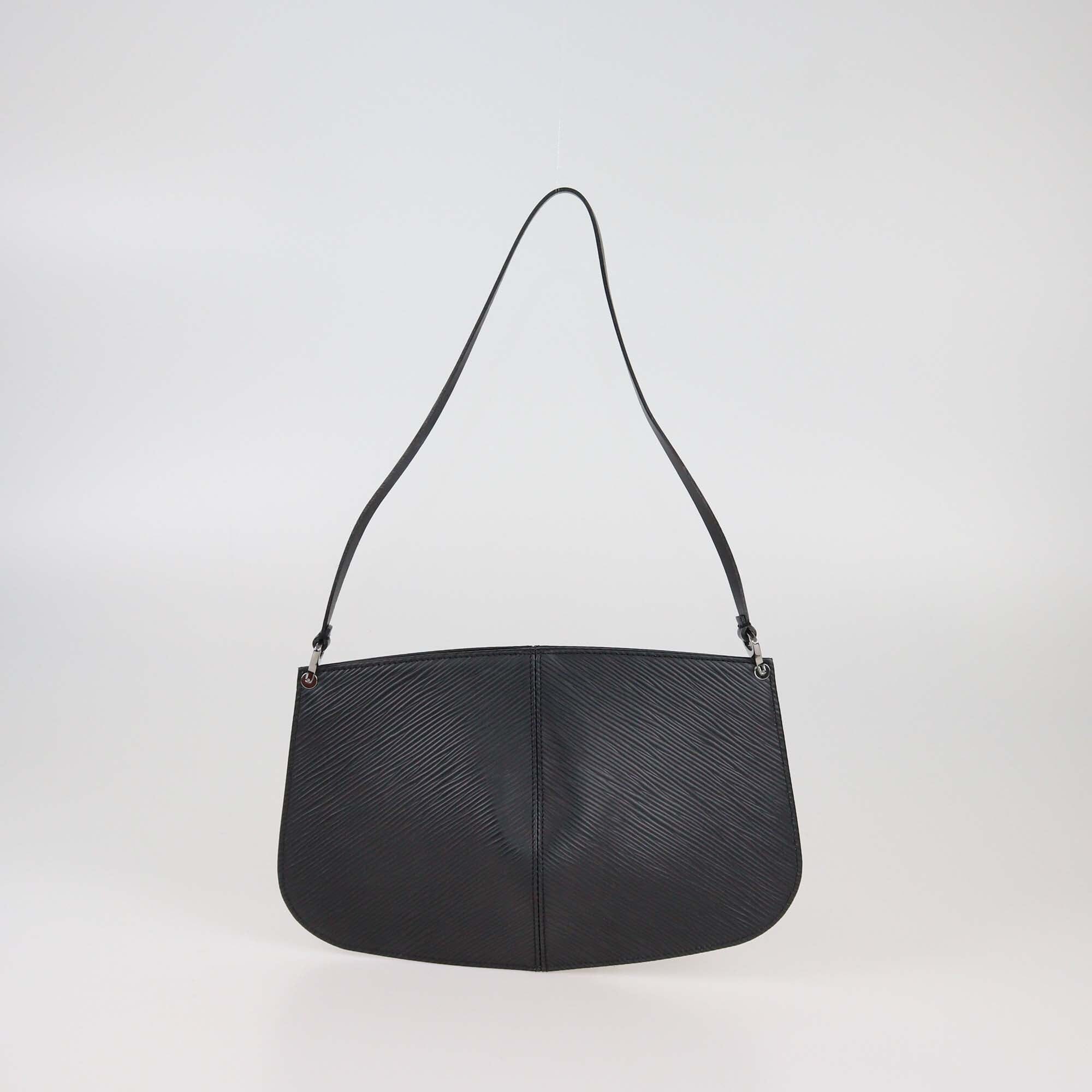 Louis Vuitton Black Epi Demi Lune Pochette Womens Louis Vuitton