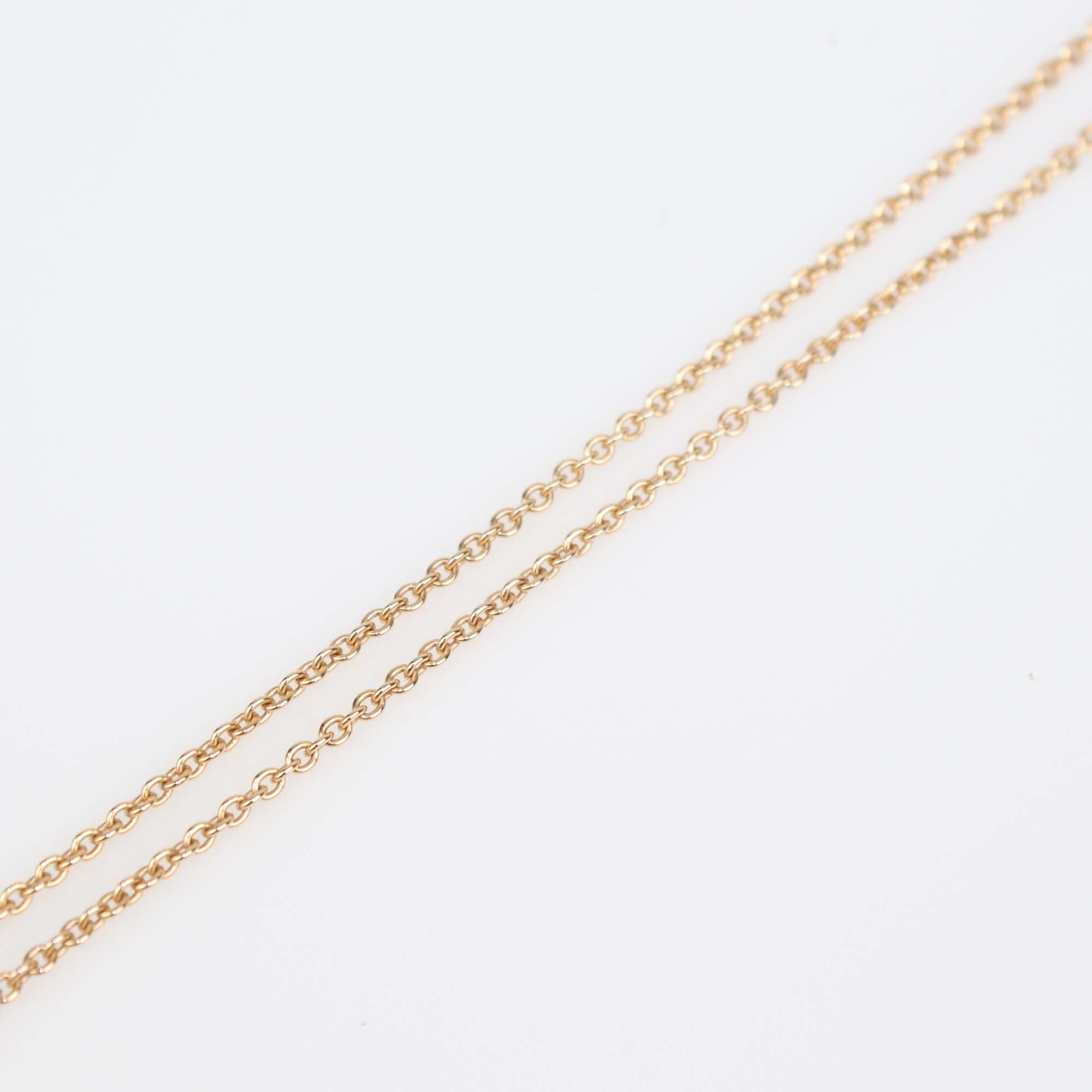 Cartier Love Interlocking 2 Hoops 18K Rose Gold Pendant Necklace