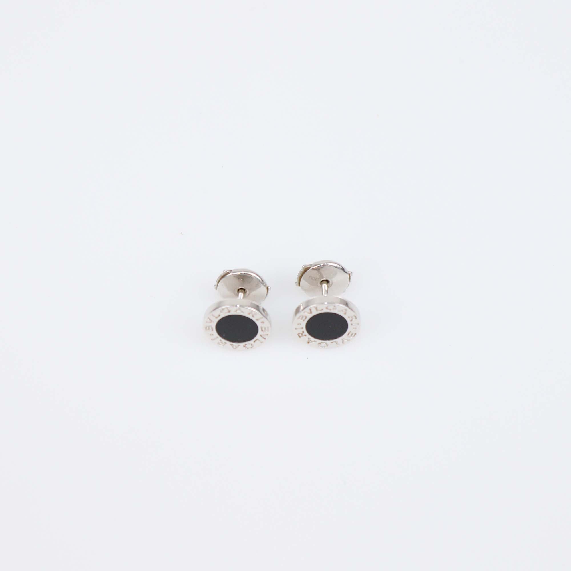 Bvlgari Bvlgari 18K White Gold Onyx Stud Earrings