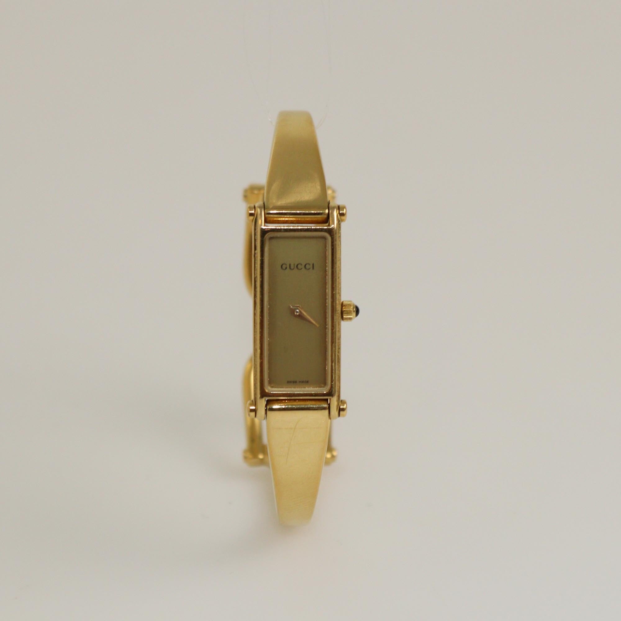 Gucci Champagne Gold Plated Stainless Steel Horsebit 1500L Women's Watch 12.30 mm Womens Gucci