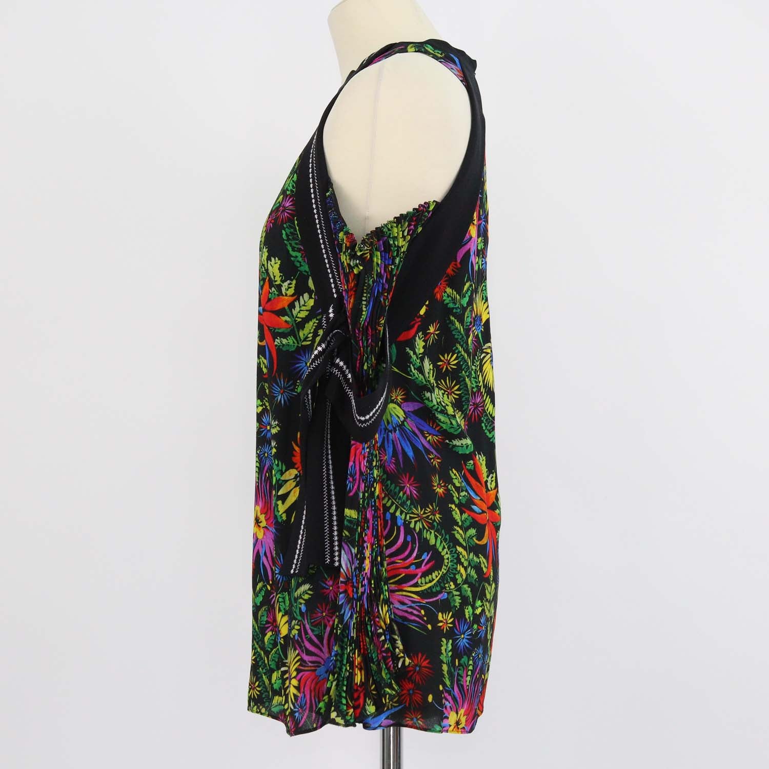 3.1 Phillip Lim Multicolor Blend Viscose Floral Print Cold-Shoulder Top