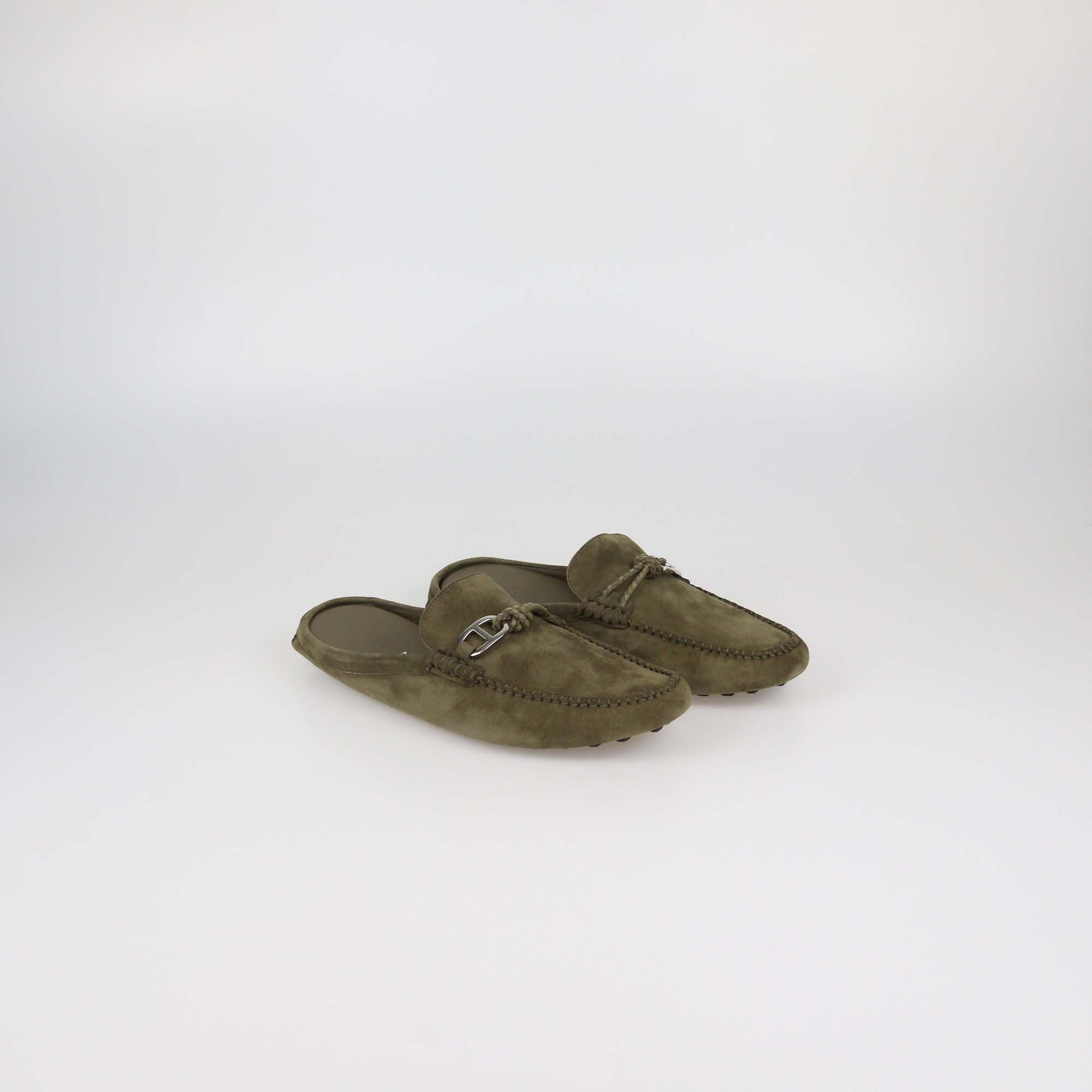 Hermes Vert Toundra Suede Icaro Mules