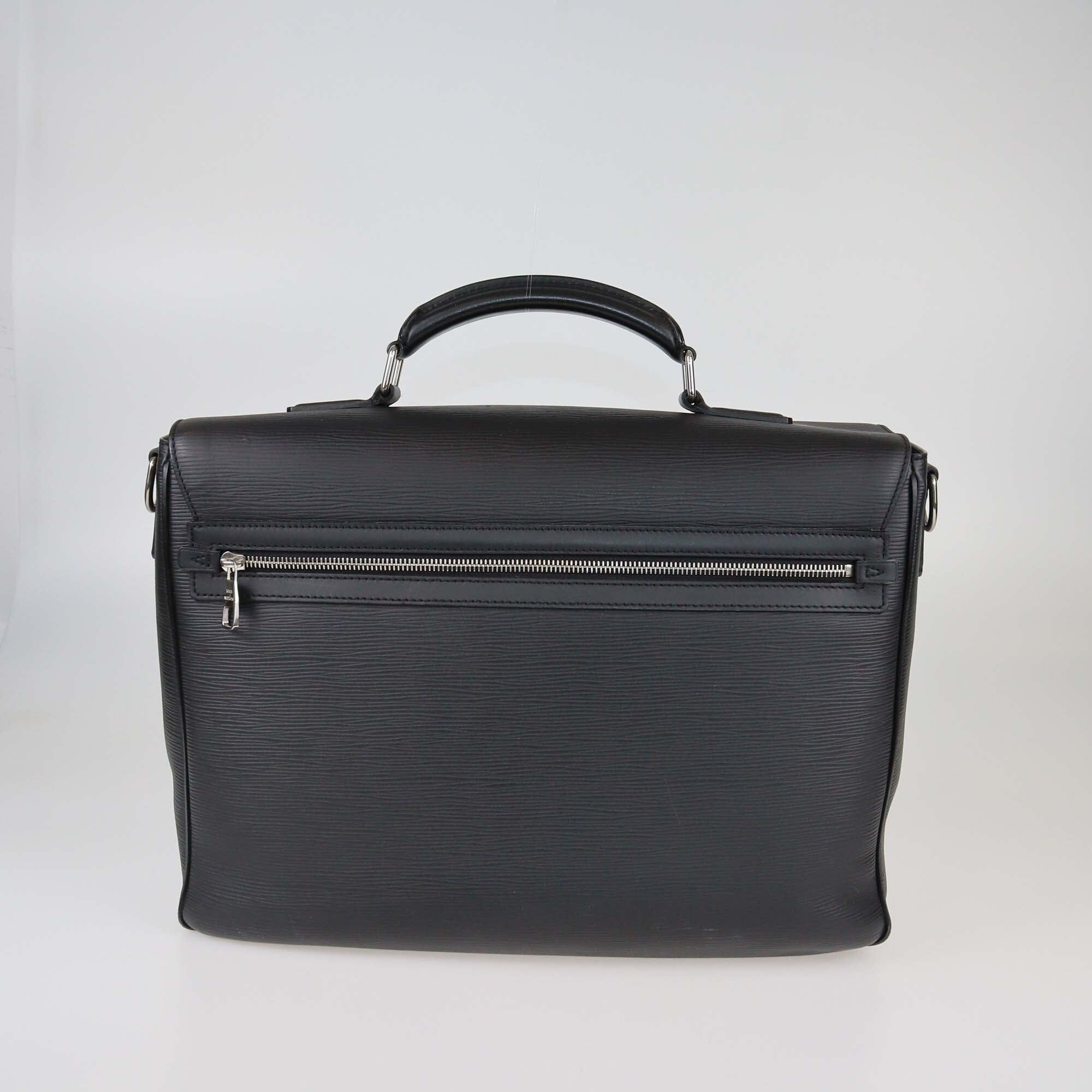 Louis Vuitton Black Epi Vassili PM Womens Louis Vuitton