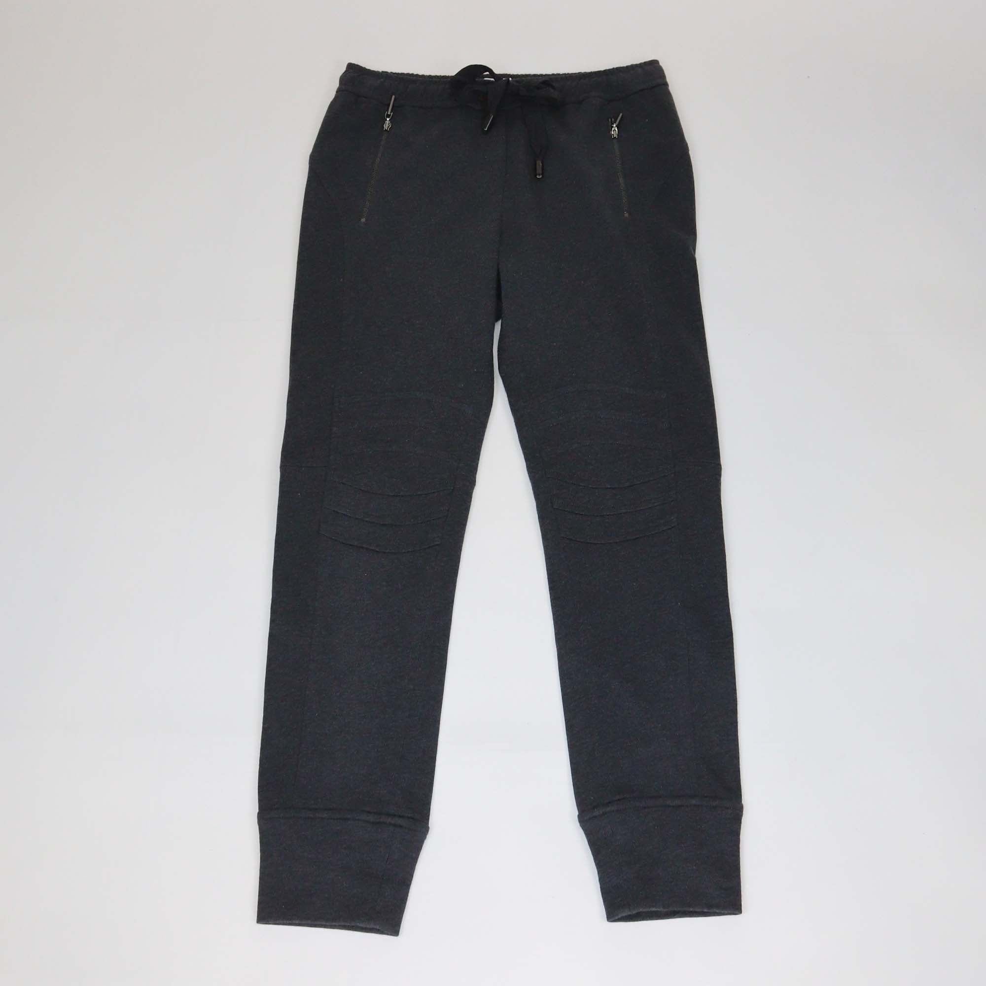 Brunello Cucinelli Dark Grey Cotton Zip Pocket Jogger Pants