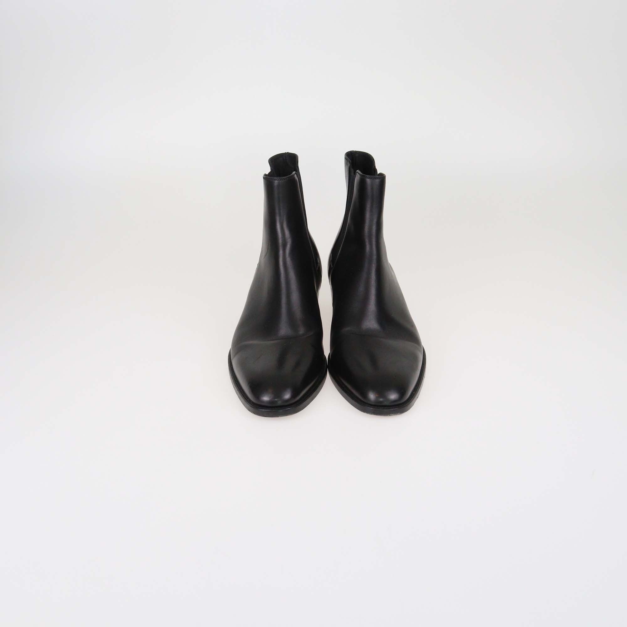 Saint Laurent Black Leather Eddie Chelsea Boots