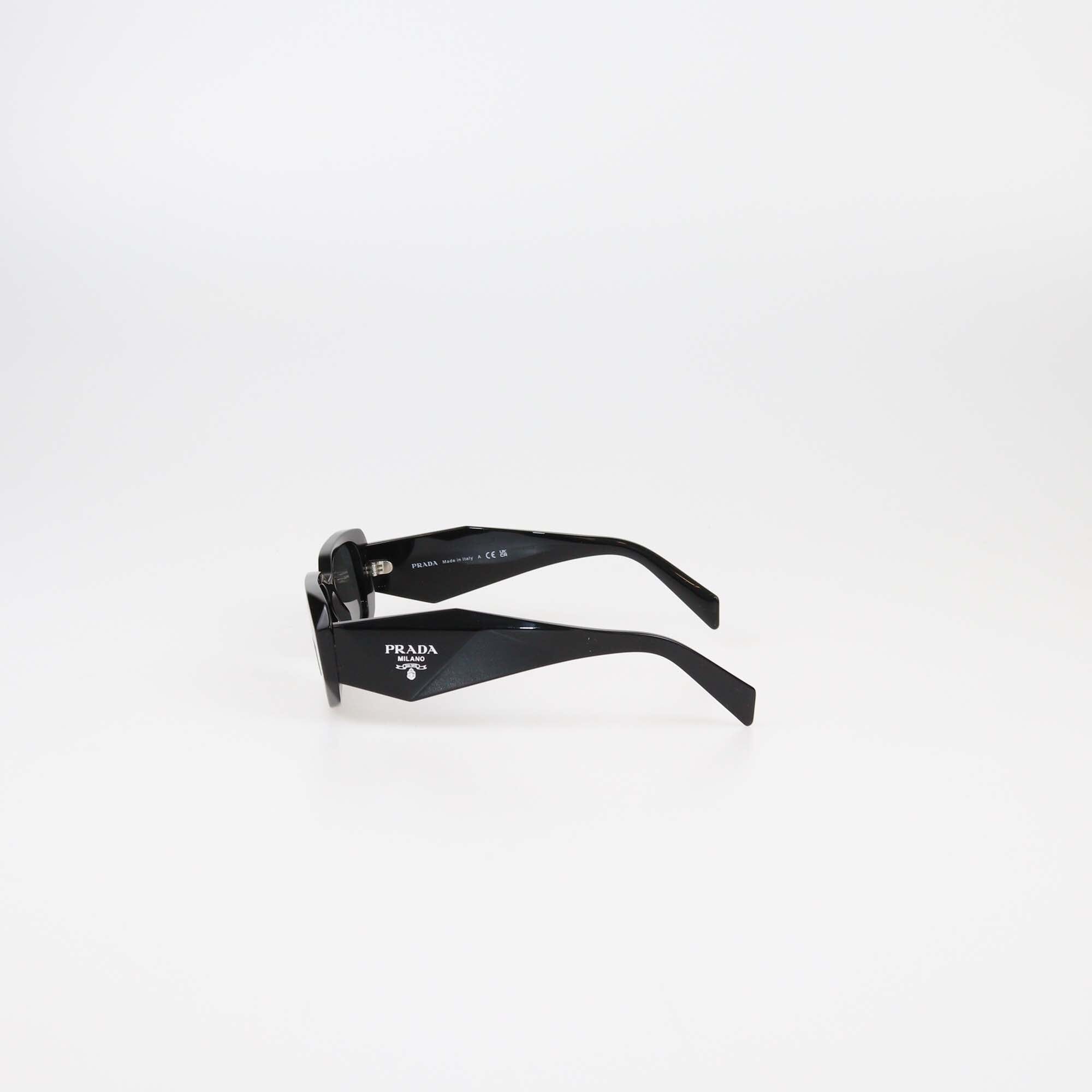 Prada Black/Dark Grey Symbole Rectangular Sunglasses Womens Prada