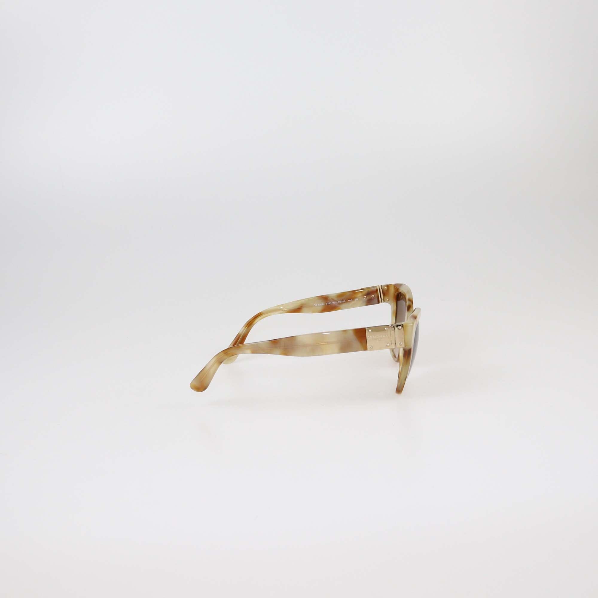 Dolce & Gabbana Beige/Brown Gradient Cat Eye Sunglasses Womens Dolce & Gabbana