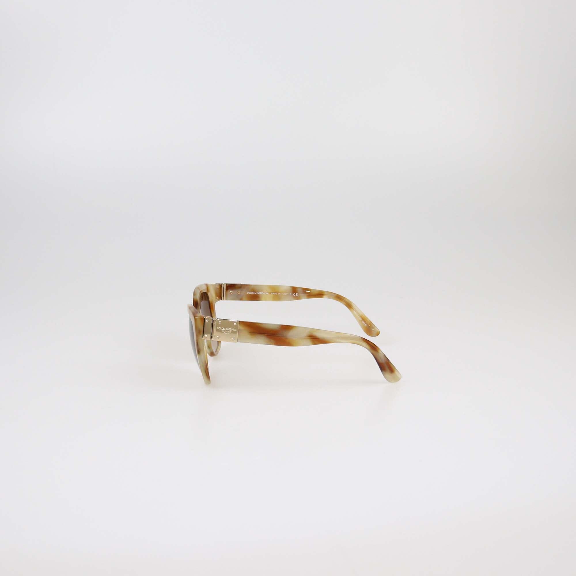 Dolce & Gabbana Beige/Brown Gradient Cat Eye Sunglasses Womens Dolce & Gabbana