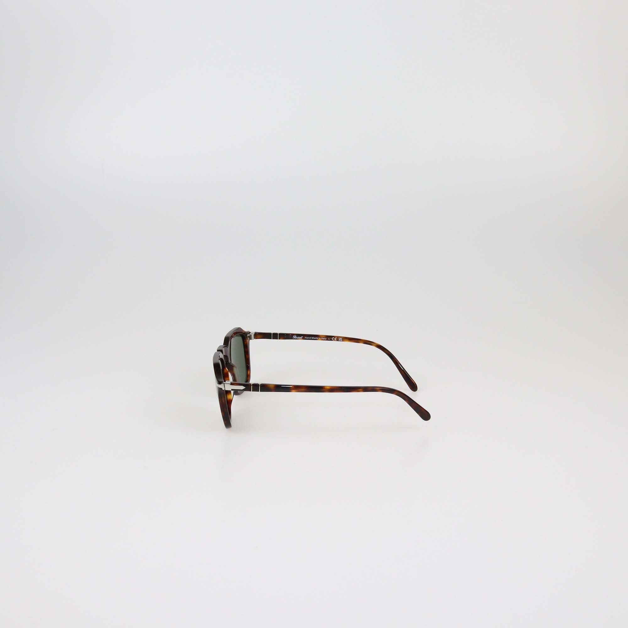Persol Havana/Green Square Sunglasses Womens Persol