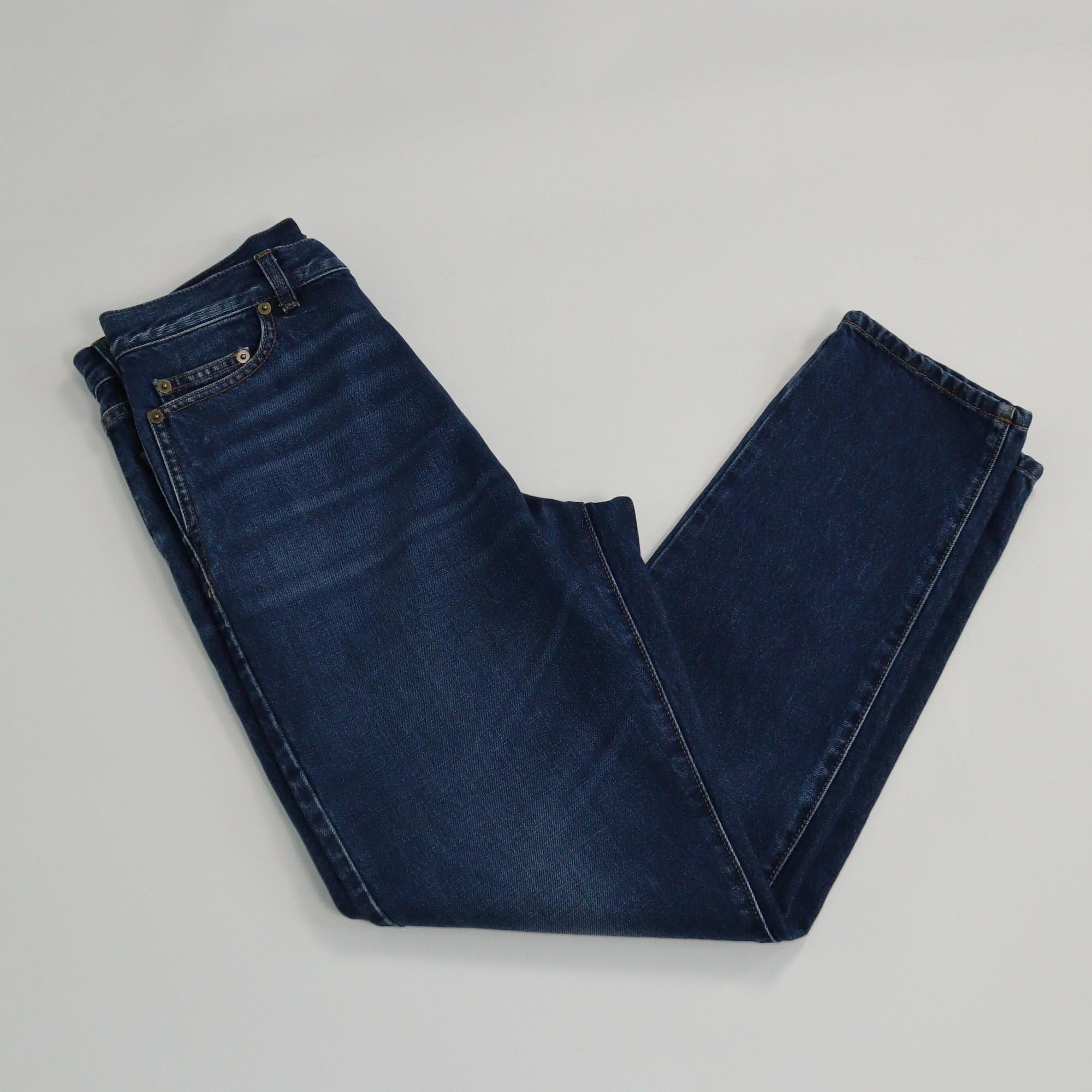 Saint Laurent Wash Blue Denim Straight Leg Pants Womens Saint Laurent