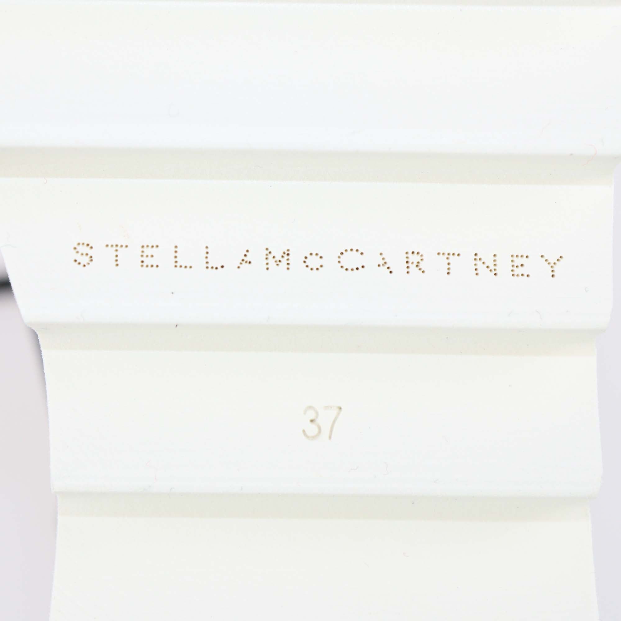 Stella McCartney Black Faux Leather Elyse Star Tie Up Platform Sneakers