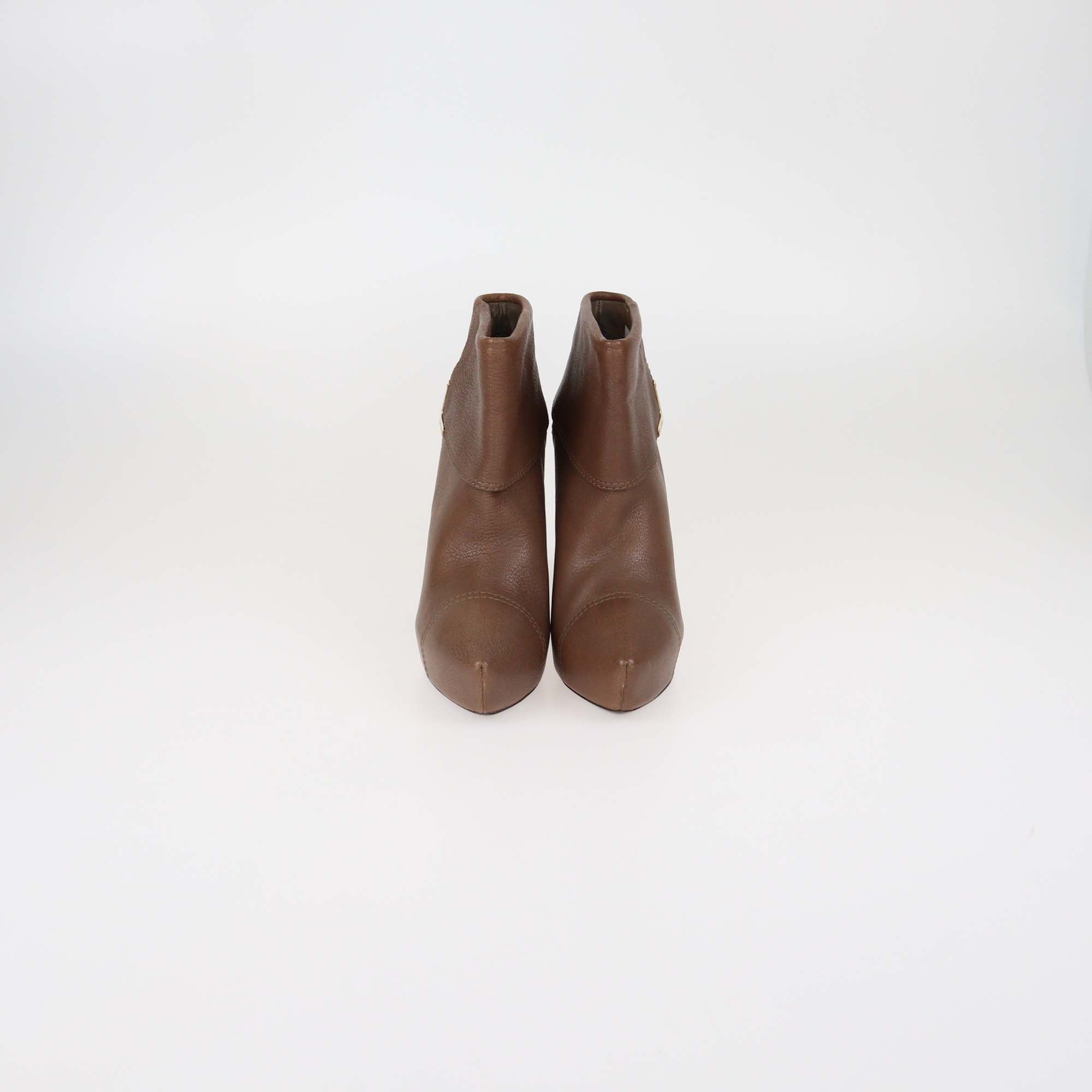 Louis Vuitton Brown Leather Queen Ankle Boots