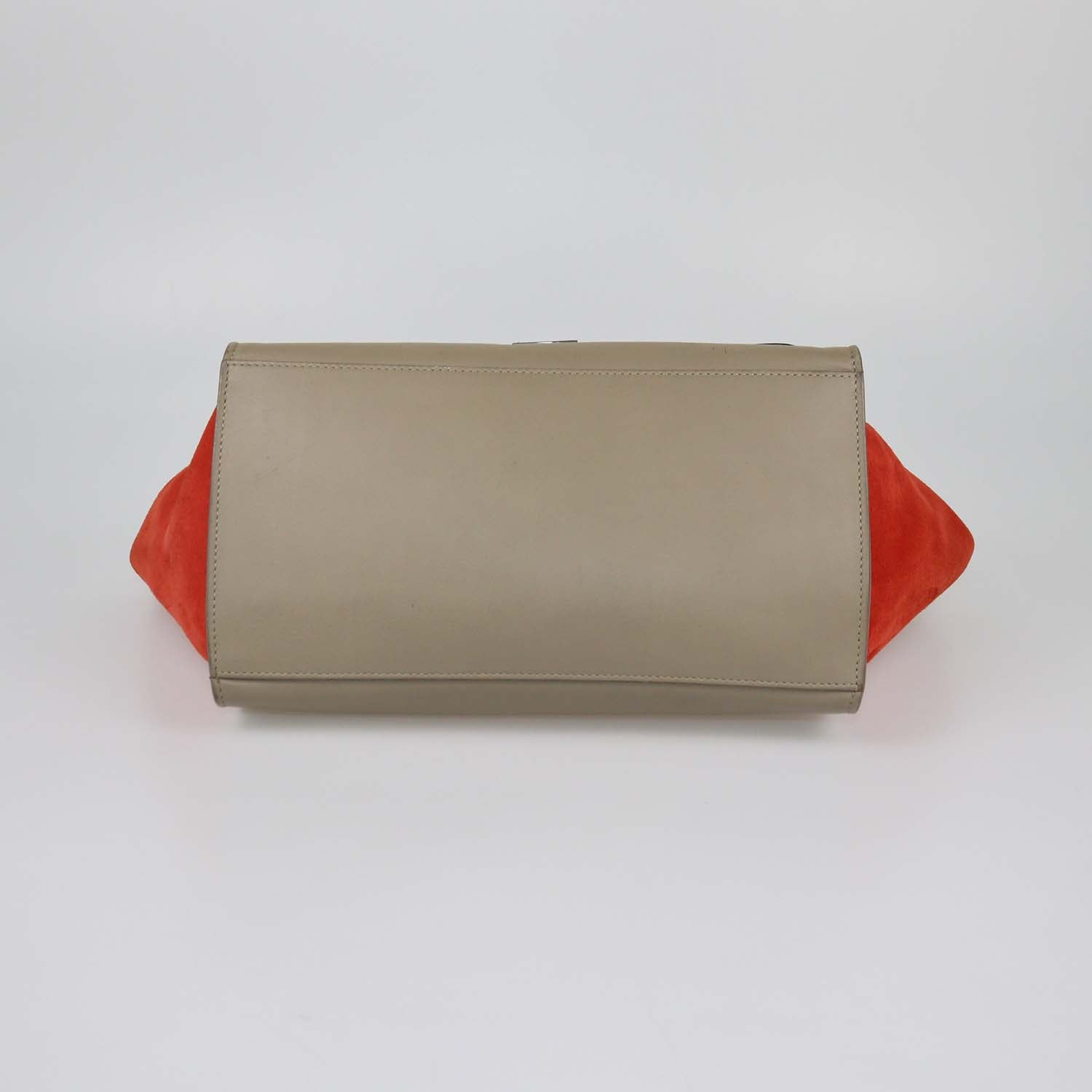 Celine Tricolor Leather and Suede Medium Trapeze Bag