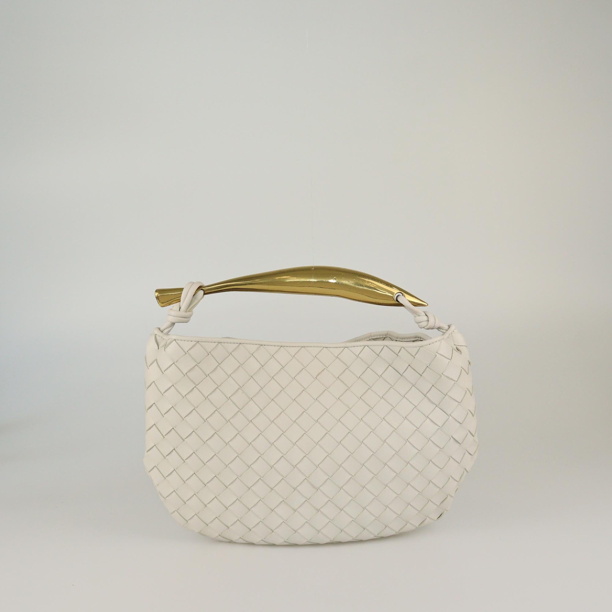 Bottega Veneta White Intrecciato Classic Sardine Hobo Womens Bottega Veneta