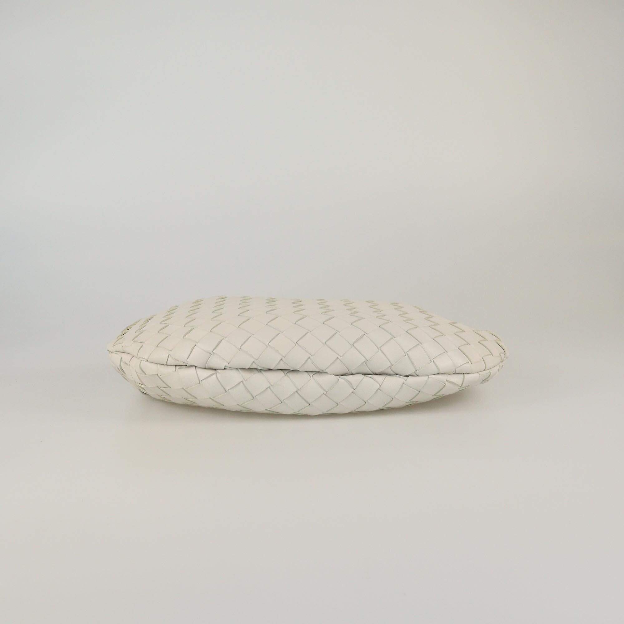 Bottega Veneta White Intrecciato Classic Sardine Hobo Womens Bottega Veneta