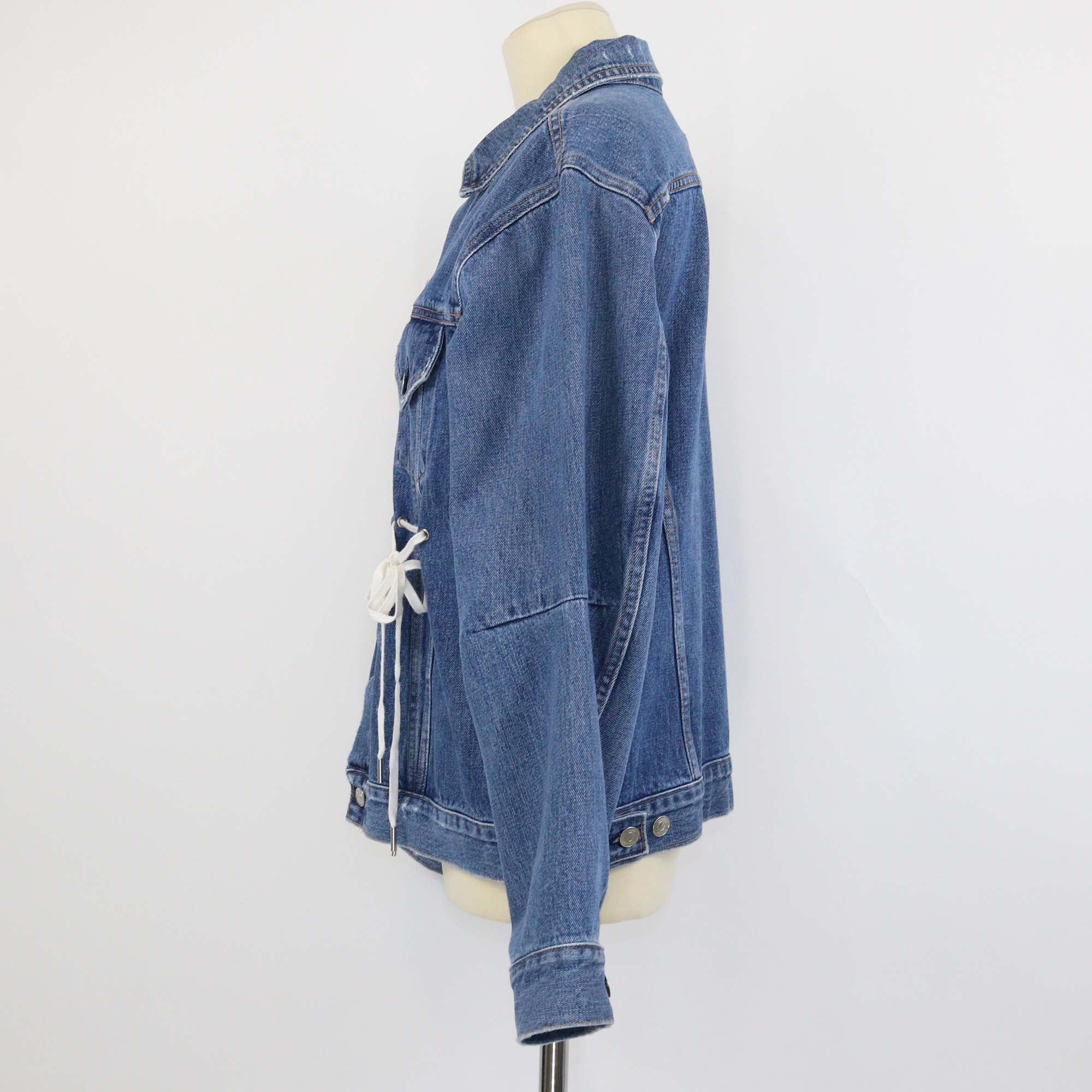 Proenza Schouler Blue Denim Drawstring PSWL Jacket
