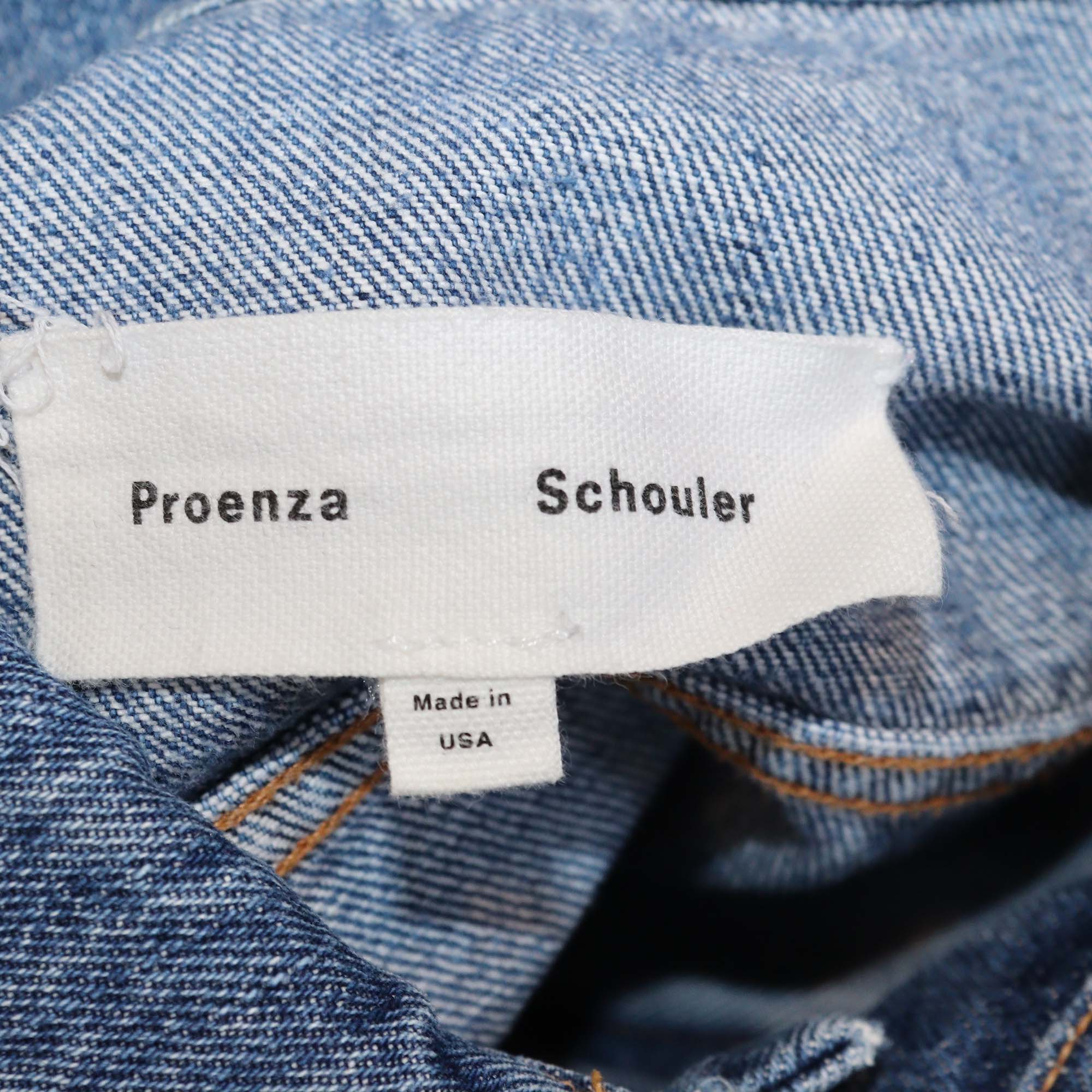Proenza Schouler Blue Denim Drawstring PSWL Jacket