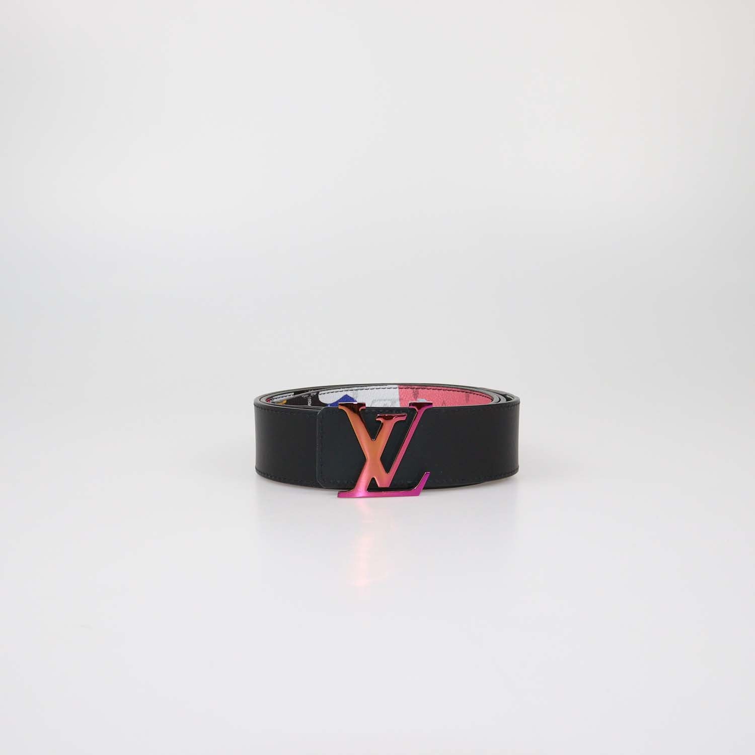 Louis Vuitton x Kid Multicolor Monogram Canvas Reversible Initiales Belt